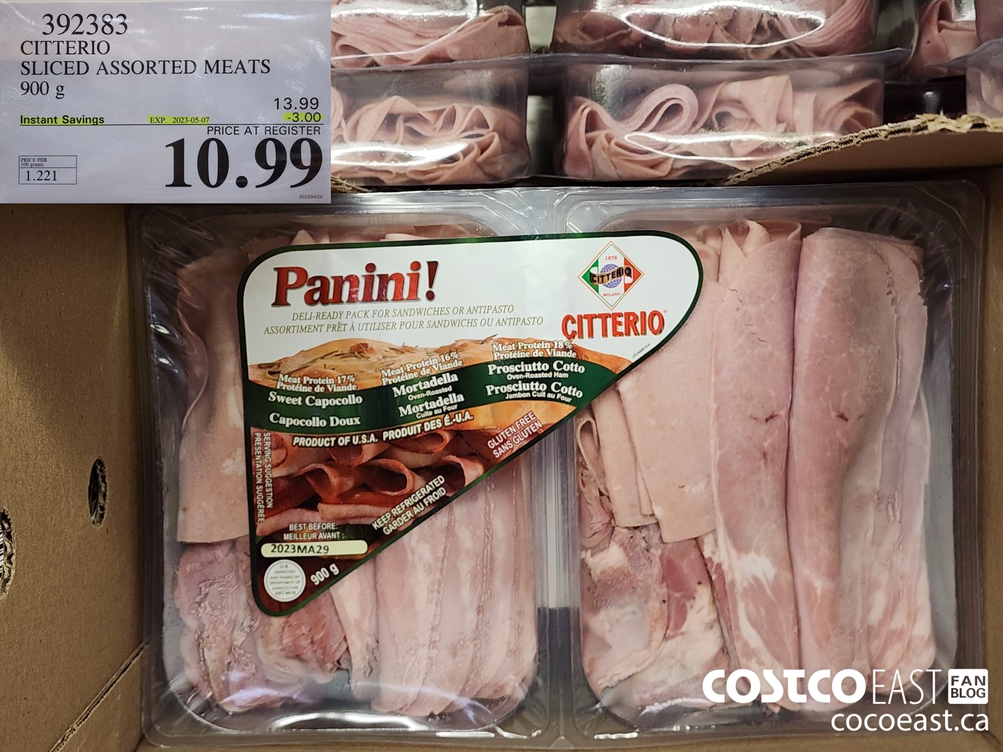 392383 CITTERIO SLICED ASSORTED MEATS 900 g ($3.00 INSTANT SAVINGS EXPIRES ON 2023-05-07) $10.99