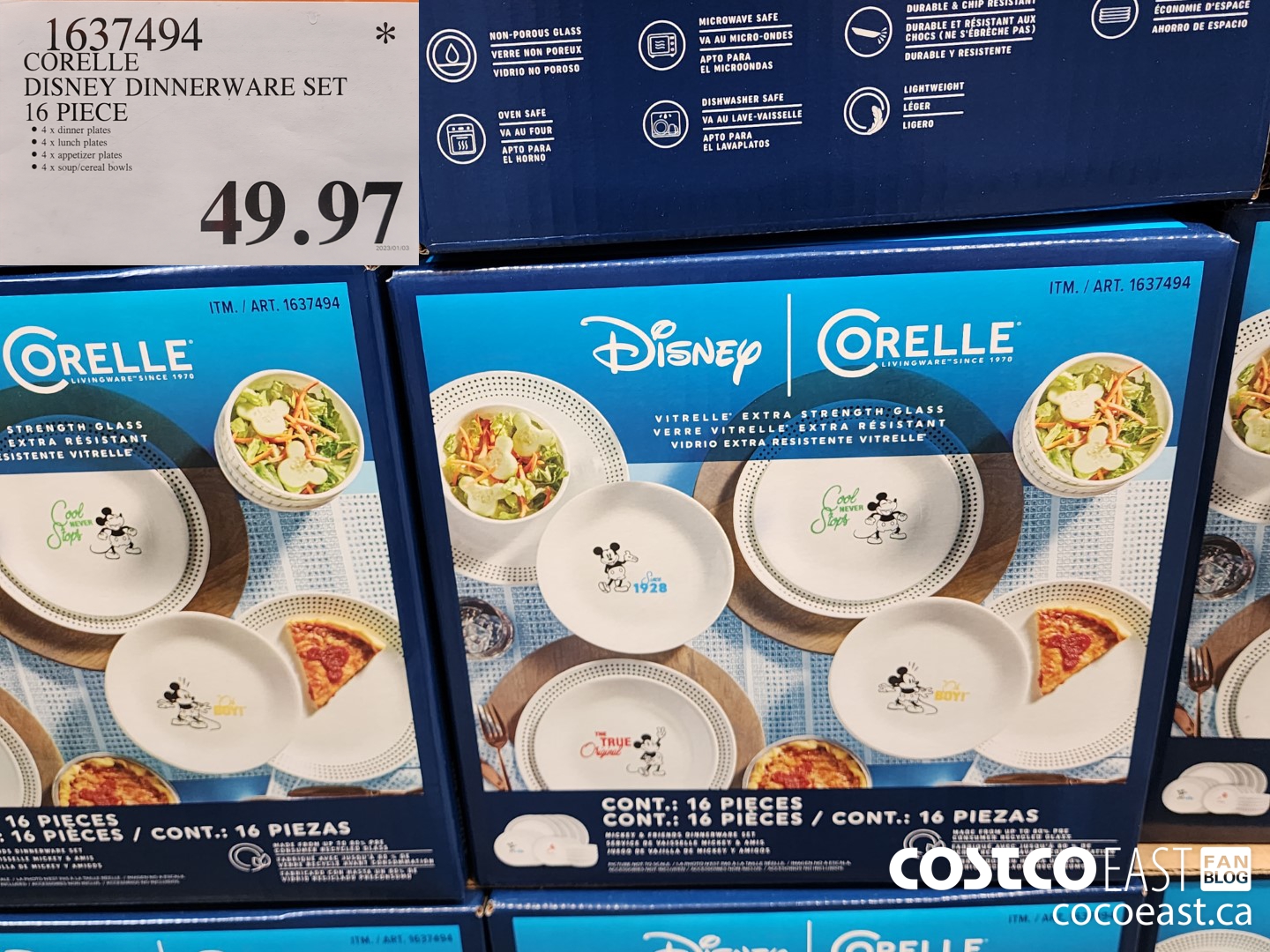 1637494 CORELLE DISNEY DINNERWARE SET 16 PIECE 74 99 - Costco East Fan Blog