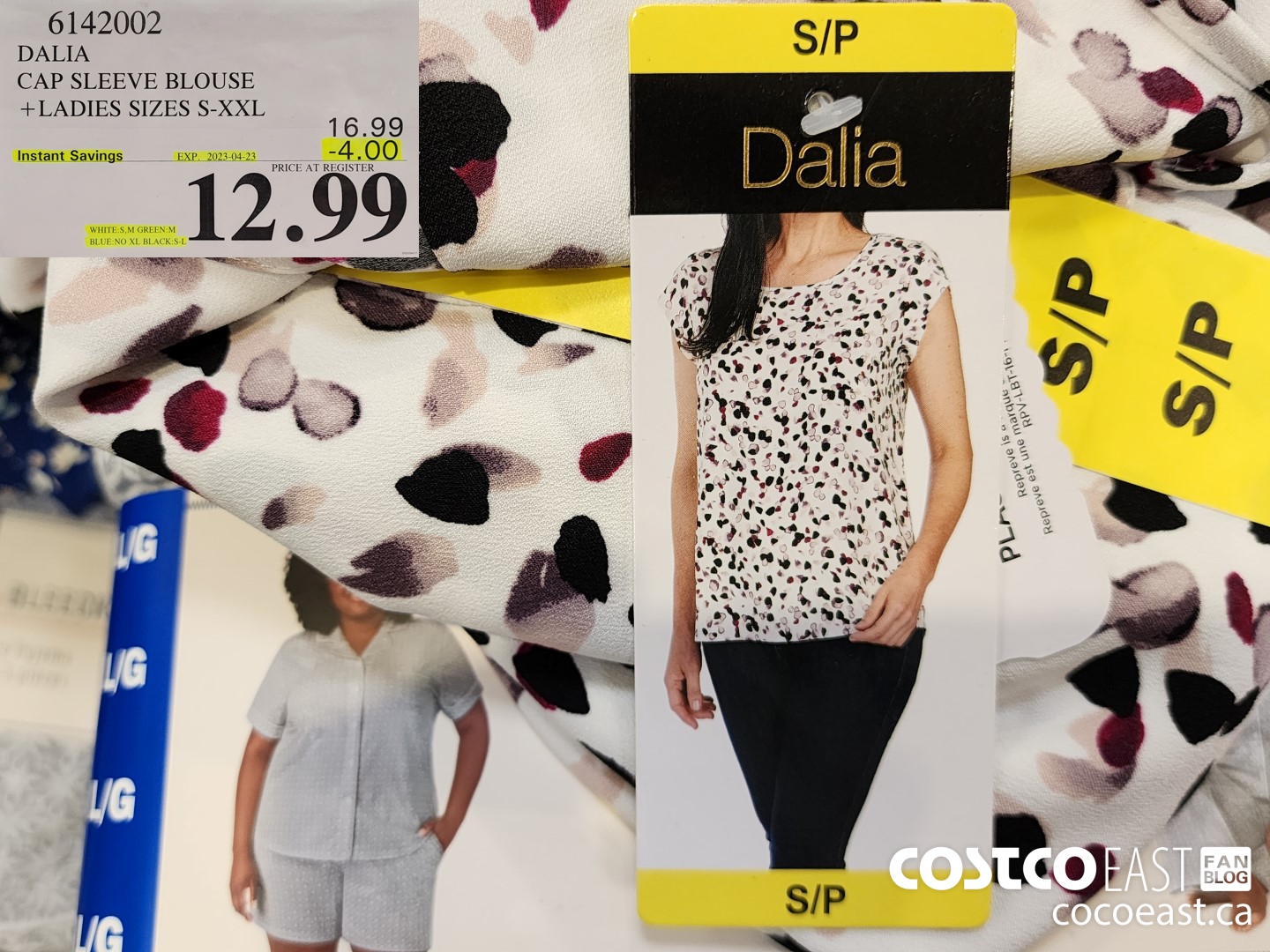 6142002 DALIA CAP SLEEVE BLOUSE +LADIES SIZES S-XXL ($4.00 INSTANT SAVINGS EXPIRES ON 2023-04-23) $12.99