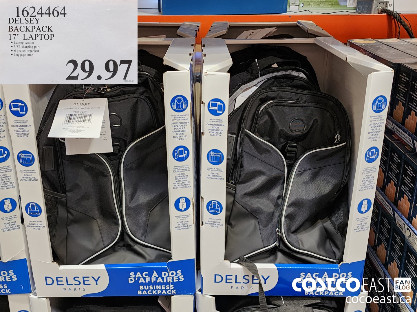 1624464 DELSEY BACKPACK 17