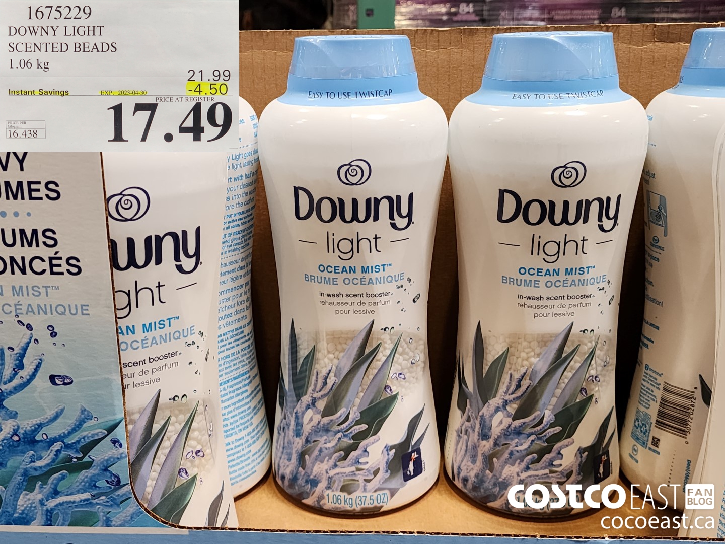 1675229 DOWNY LIGHT SCENTED BEADS 1.06 KG ($4.50 INSTANT SAVINGS EXPIRES ON 2023-04-30) $17.49