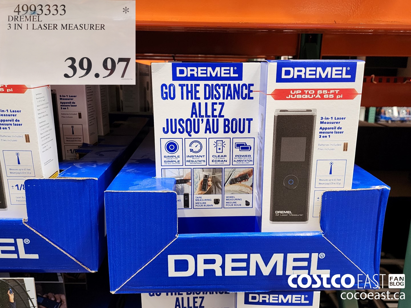 4993333 DREMEL 3 IN 1 LASER MEASURER $39.97