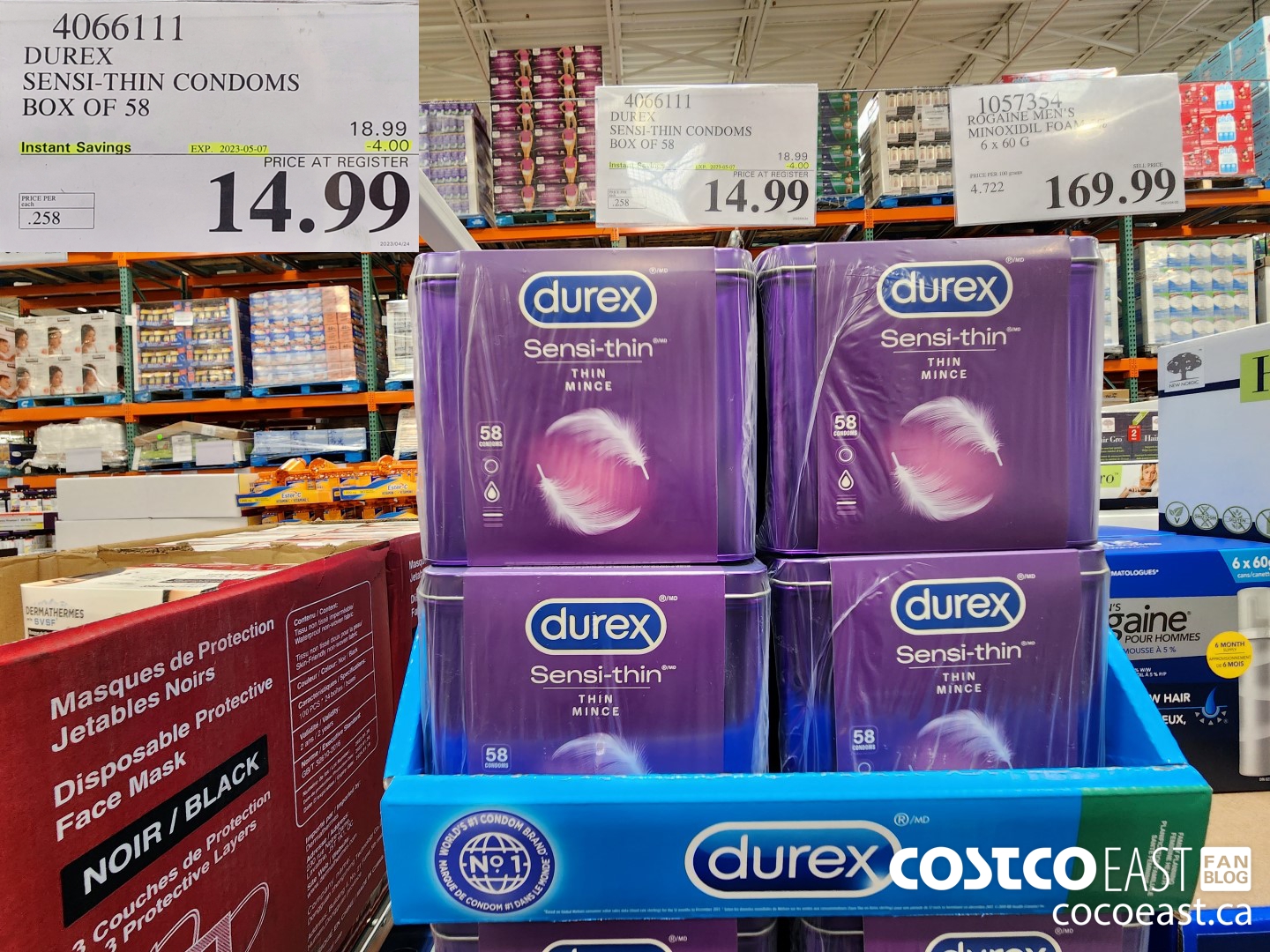4066111 DUREX SENSI-THIN CONDOMS BOX OF 58 ($4.00 INSTANT SAVINGS EXPIRES ON 2023-05-07) $14.99