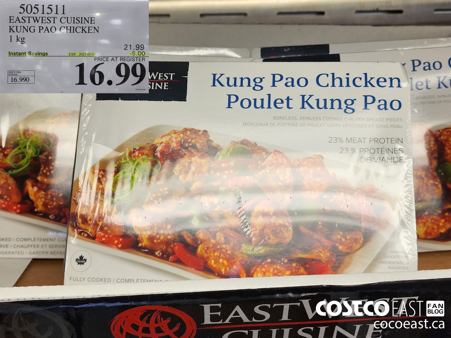 5051511 EASTWEST CUISINE KUNG PAO CHICKEN 1 kg ($5.00 INSTANT SAVINGS EXPIRES ON 2023-05-07) $16.99