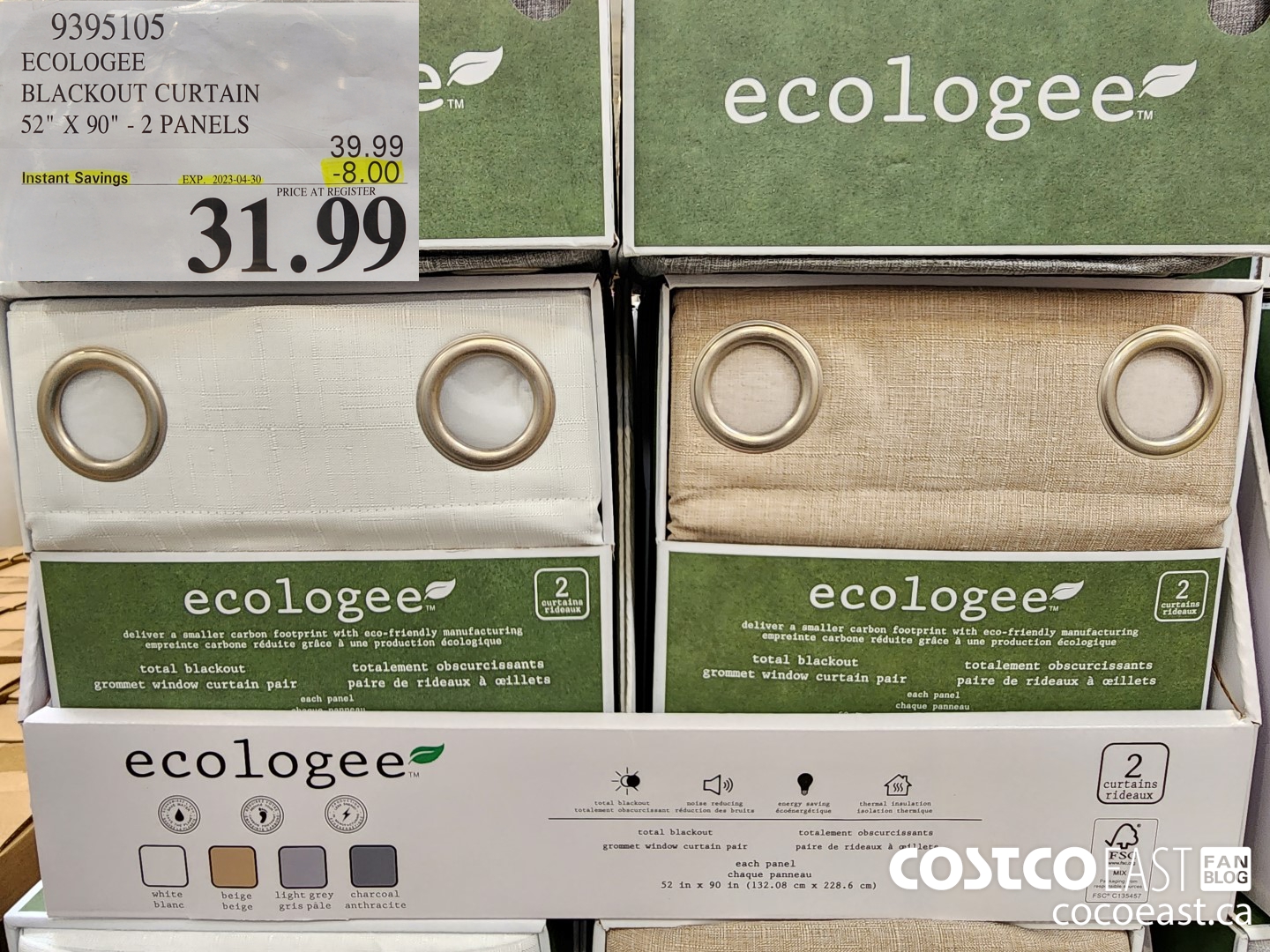 9395105 ECOLOGEE BLACKOUT CURTAIN 52