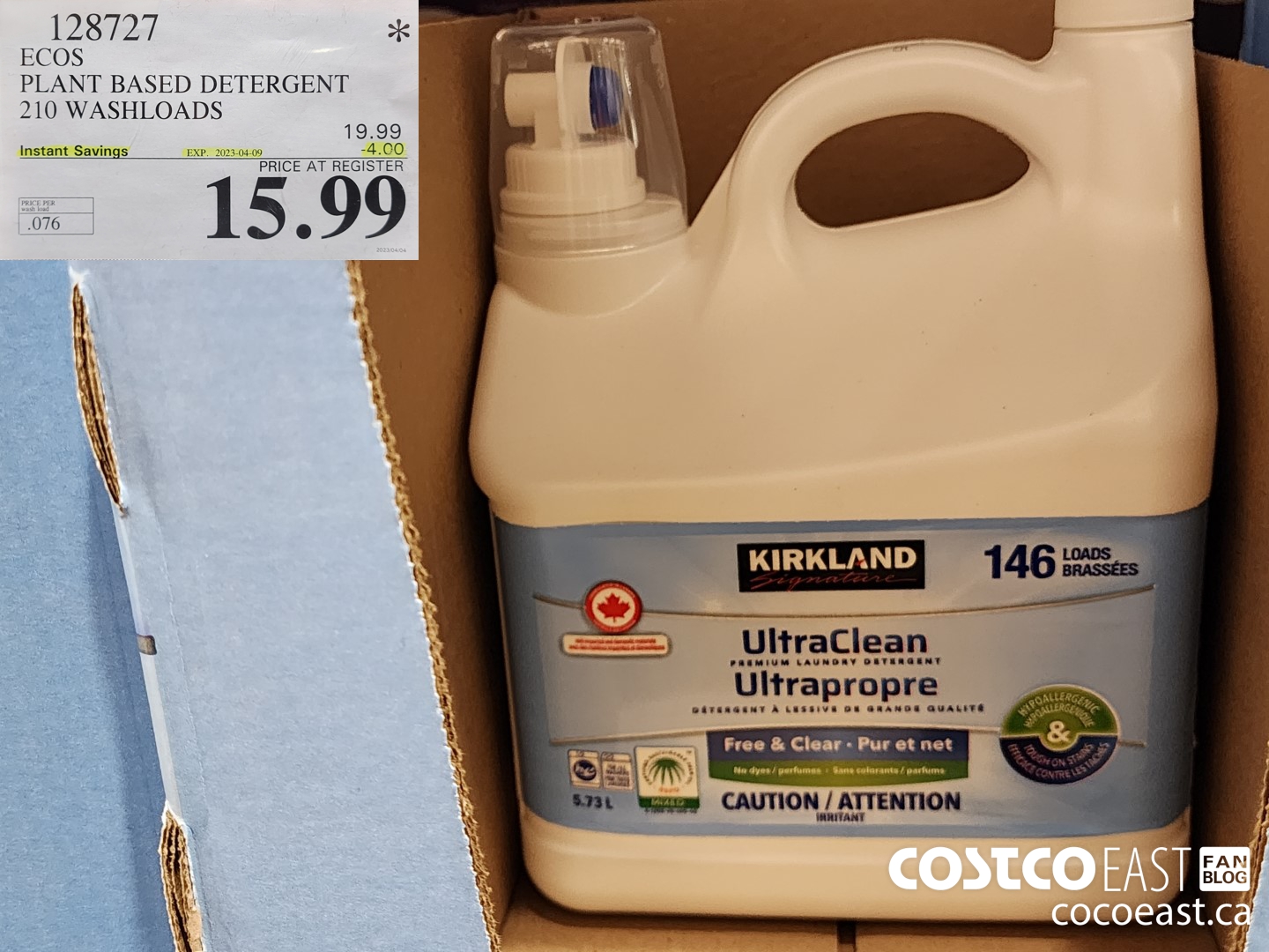 128727 ECOS PLANT BASED DETERGENT 210 WASHLOADS ($4.00 INSTANT SAVINGS EXPIRES ON 2023-04-09) $15.99