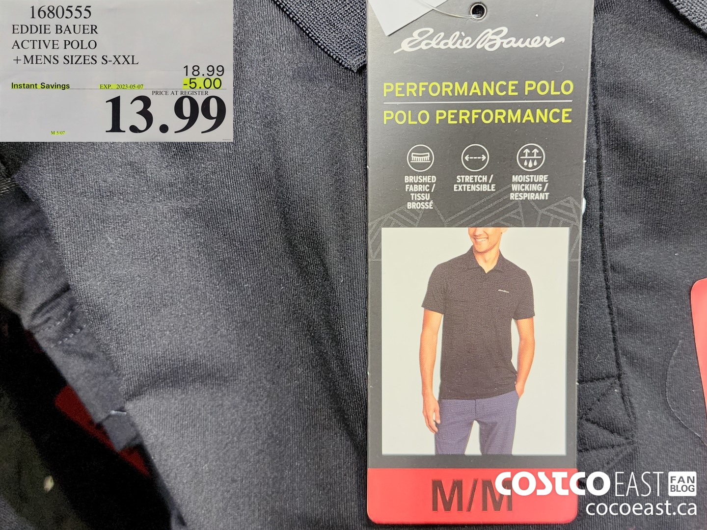 1680555 EDDIE BAUER ACTIVE POLO +MENS SIZES S-XXL ($5.00 INSTANT SAVINGS EXPIRES ON 2023-05-07) $13.99