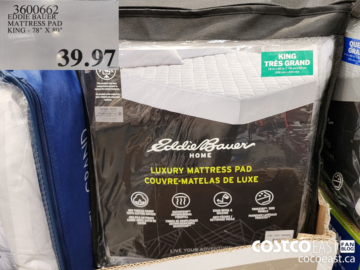 3600662 EDDIE BAUER MATTRESS PAD KING - 78