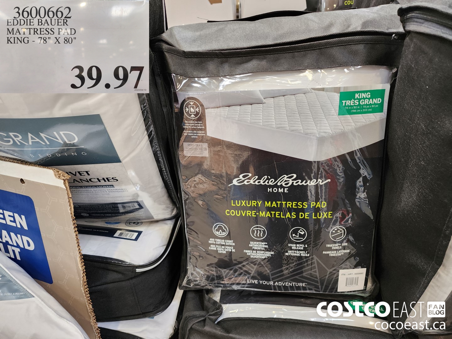 3600662 EDDIE BAUER MATTRESS PAD KING - 78