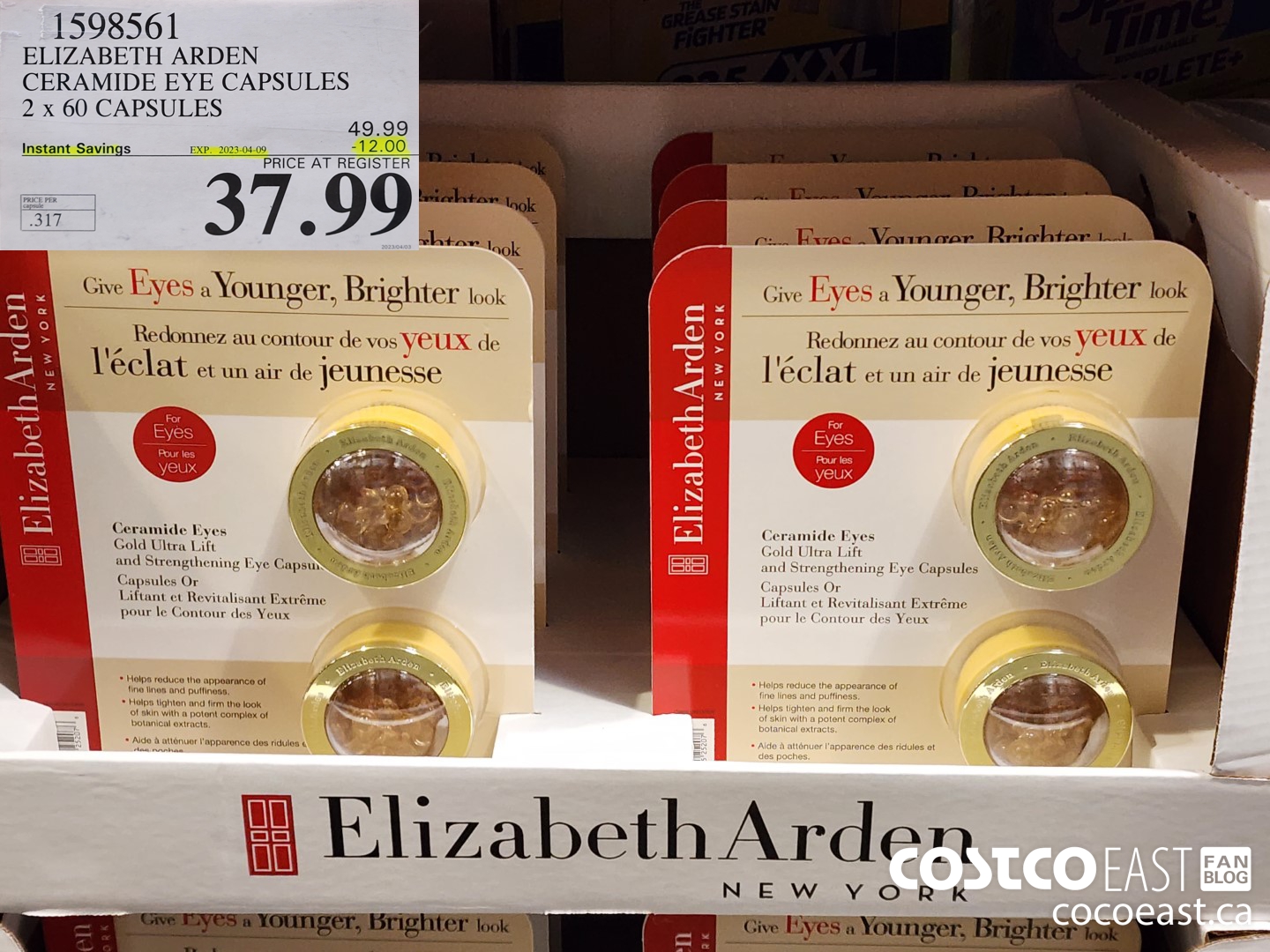 1598561 ELIZABETH ARDEN CERAMIDE EYE CAPSULES 2 x 60 CAPSULES ($12.00 INSTANT SAVINGS EXPIRES ON 2023-04-09) $49.99