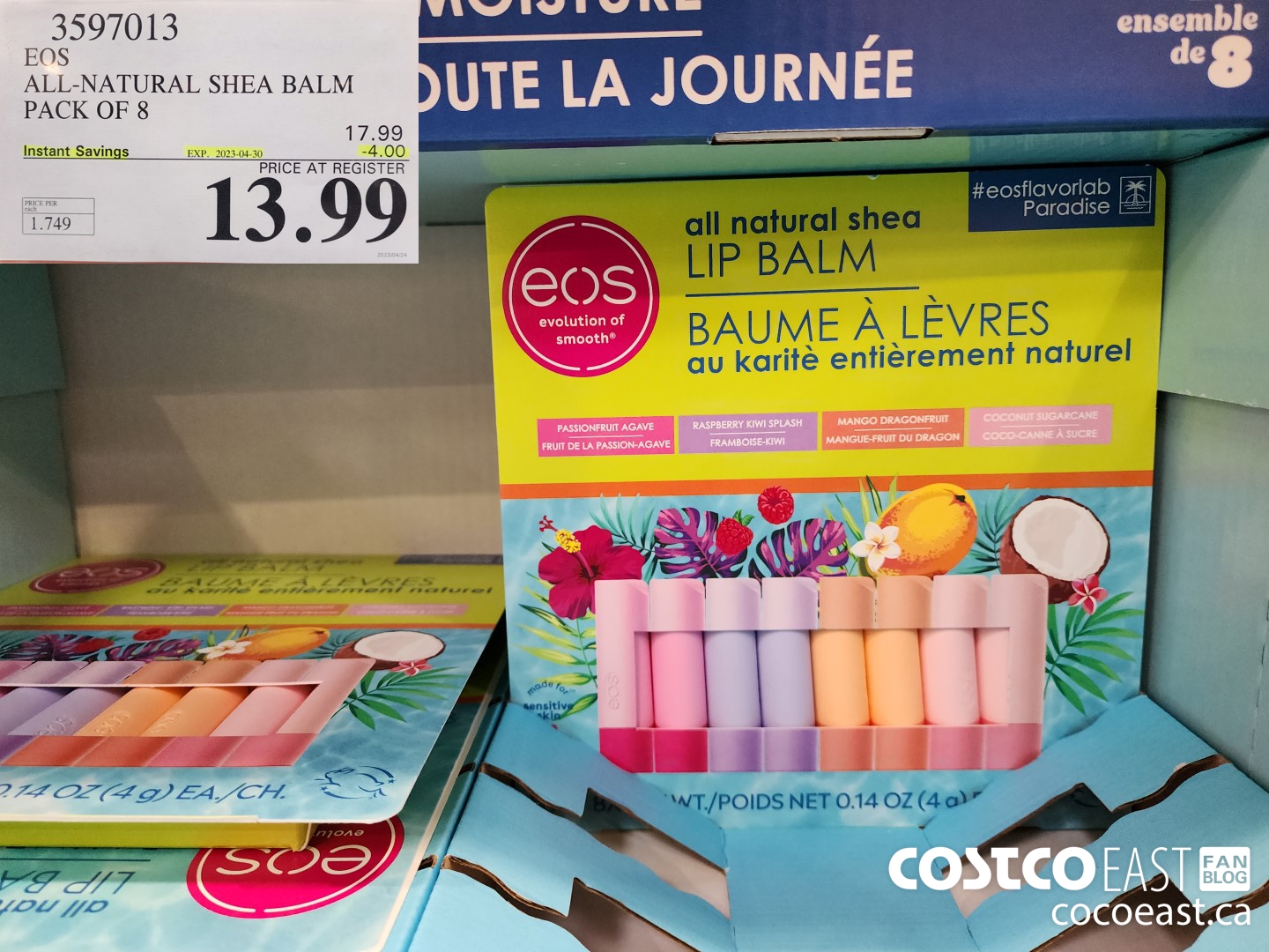 3597013 EOS ALL-NATURAL SHEA BALM PACK OF 8 ($4.00 INSTANT SAVINGS EXPIRES ON 2023-04-30) $13.99