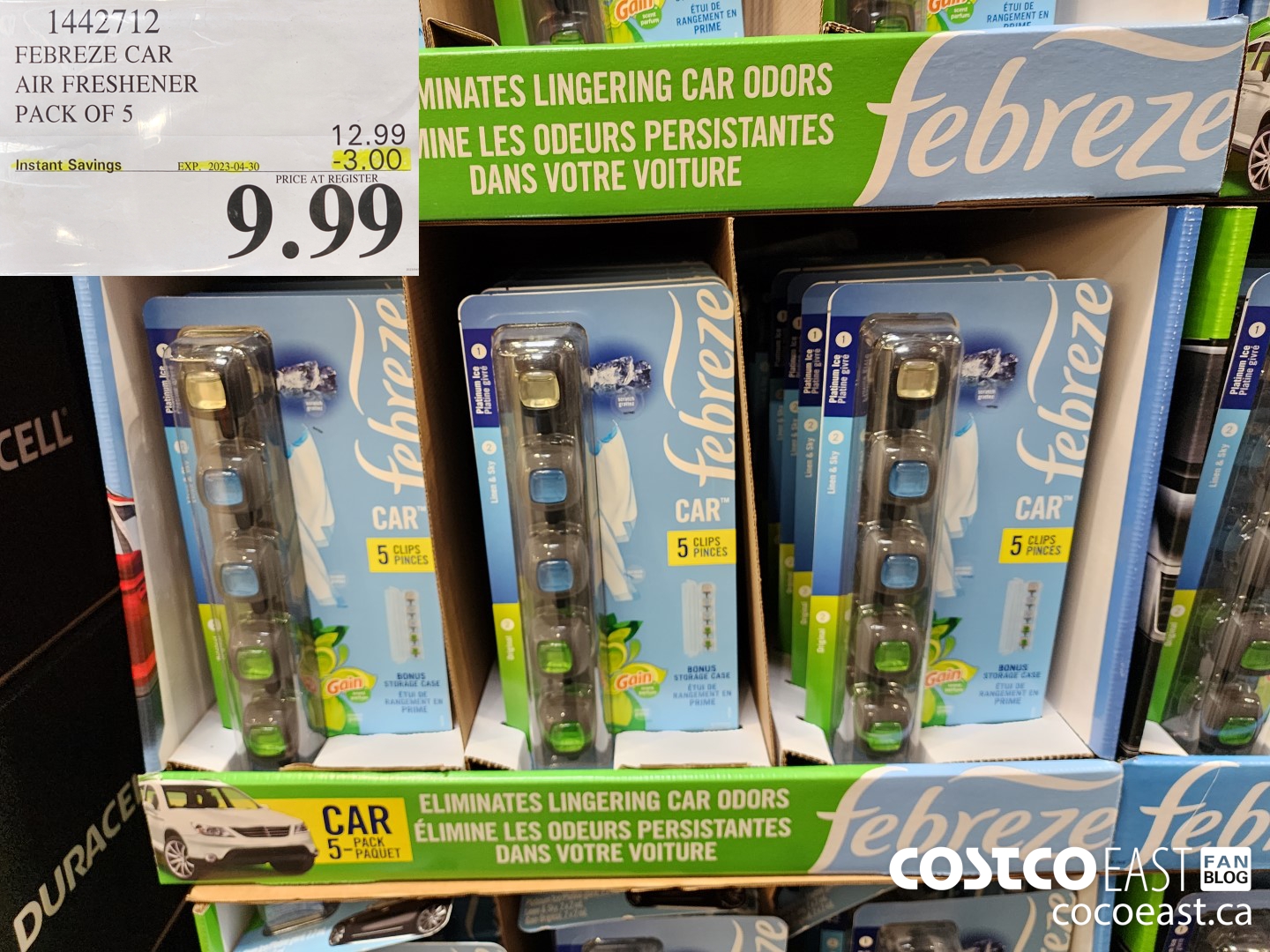 1442712 FEBREZE CAR AIR FRESHENER PACK OF 5 ($3.00 INSTANT SAVINGS EXPIRES ON 2023-04-30) $9.99