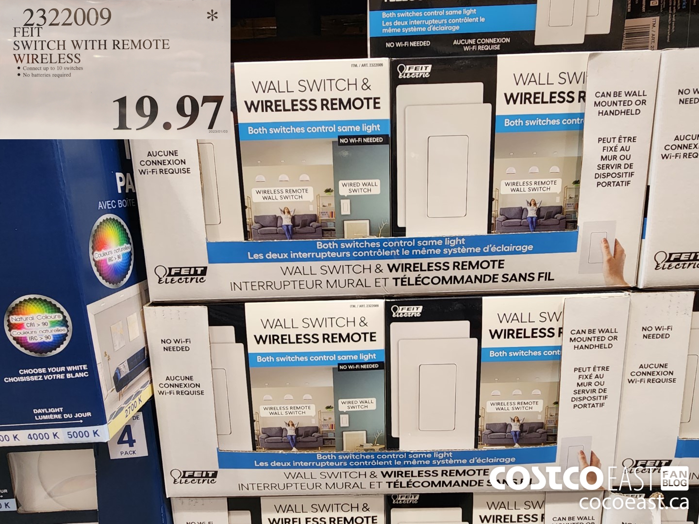 2322009 FEIT SWITCH WITH REMOTE WIRELESS $19.97