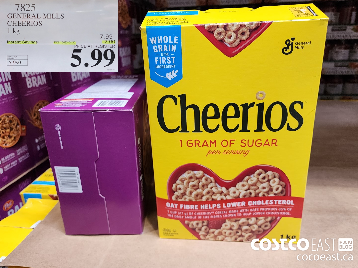 7825 GENERAL MILLS CHEERIOS 1 KG ($2.00 INSTANT SAVINGS EXPIRES ON 2023-04-30) $5.99