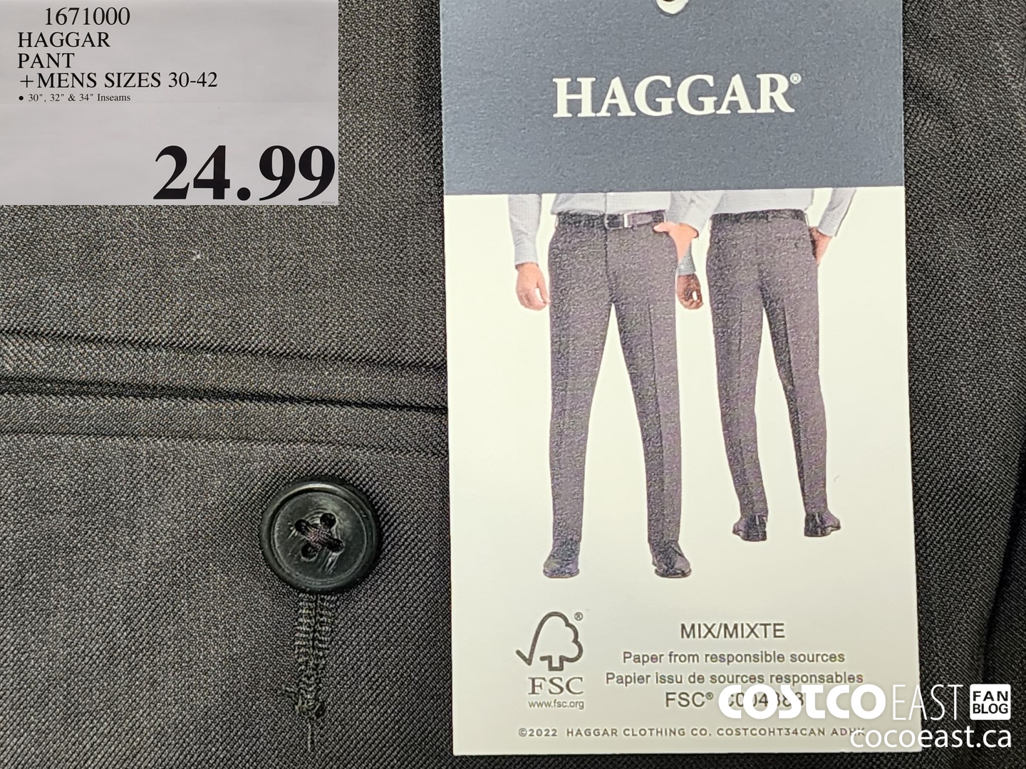 1671000 HAGGAR PANT +MENS SIZES 30-42 $24.99