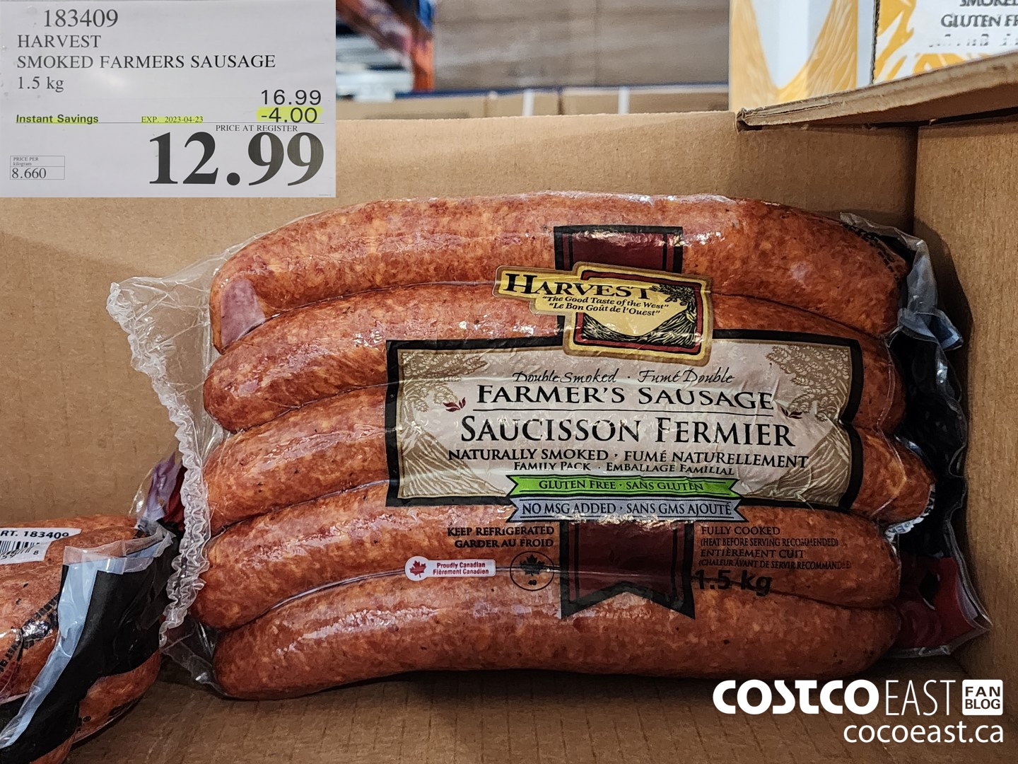 183409 HARVEST MEATS SMOKED FARMERS SAUSAGE 1.5KG ($4.0 INSTANT SAVINGS EXPIRES ON 2023-04-23) $12.99