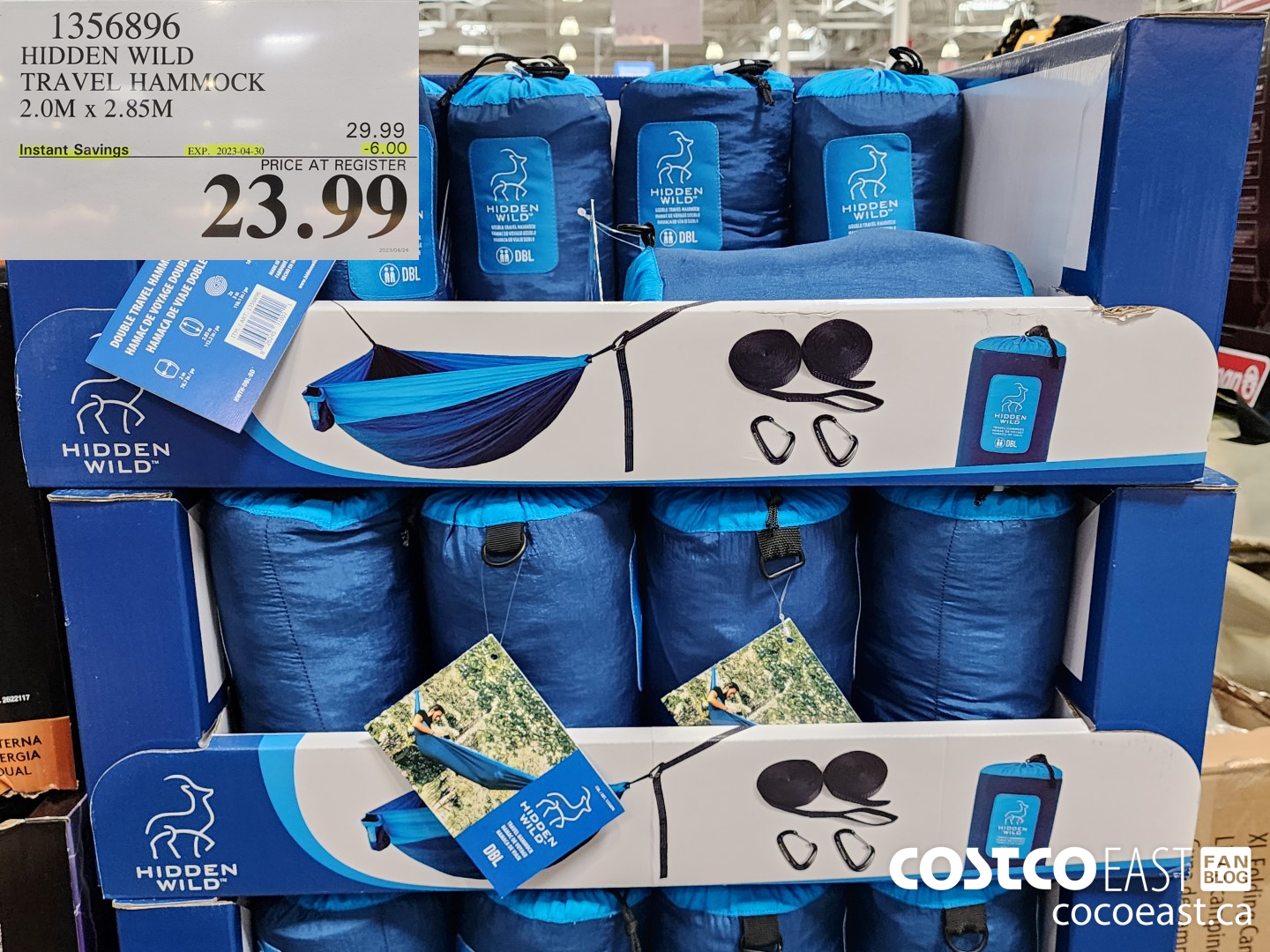 1356896 HIDDEN WILD TRAVEL HAMMOCK 2.0M X 2.85M ($6.00 INSTANT SAVINGS EXPIRES ON 2023-04-30) $23.99