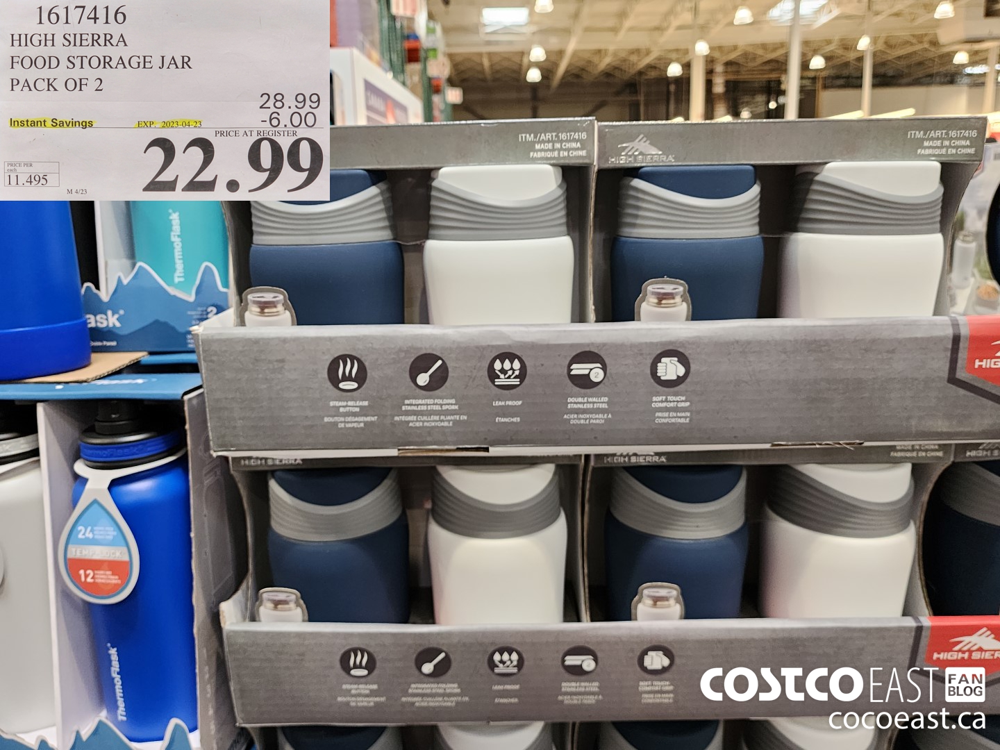 1617416 HIGH SIERRA FOOD STORAGE JAR PACK OF 2 ($6.00 INSTANT SAVINGS EXPIRES ON 2023-04-23) $22.99