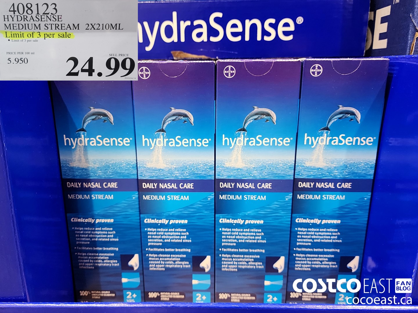 408123 HYDRASENSE MEDIUM STREAM 2 x 210ml LIMIT OF 3 PER SALE $24.99