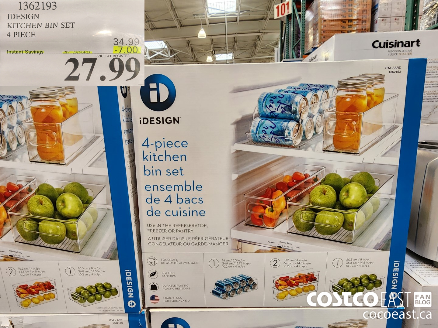 1362193 IDESIGN KITCHEN BIN SET 4 PIECE ($7.00 INSTANT SAVINGS EXPIRES ON 2023-04-23) $27.99