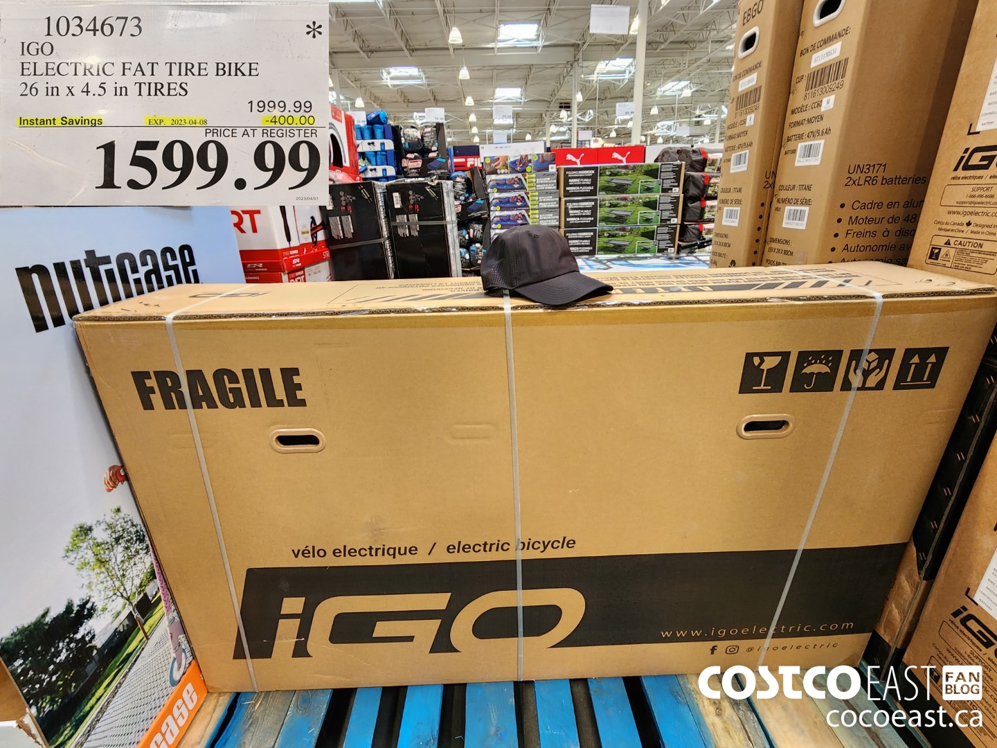 1034673 IGO ELECTRIC FAT TIRE BIKE 26 in x 4.5 in TIRES ($400.00 INSTANT SAVINGS EXPIRES ON 2023-04-08) $1599.99