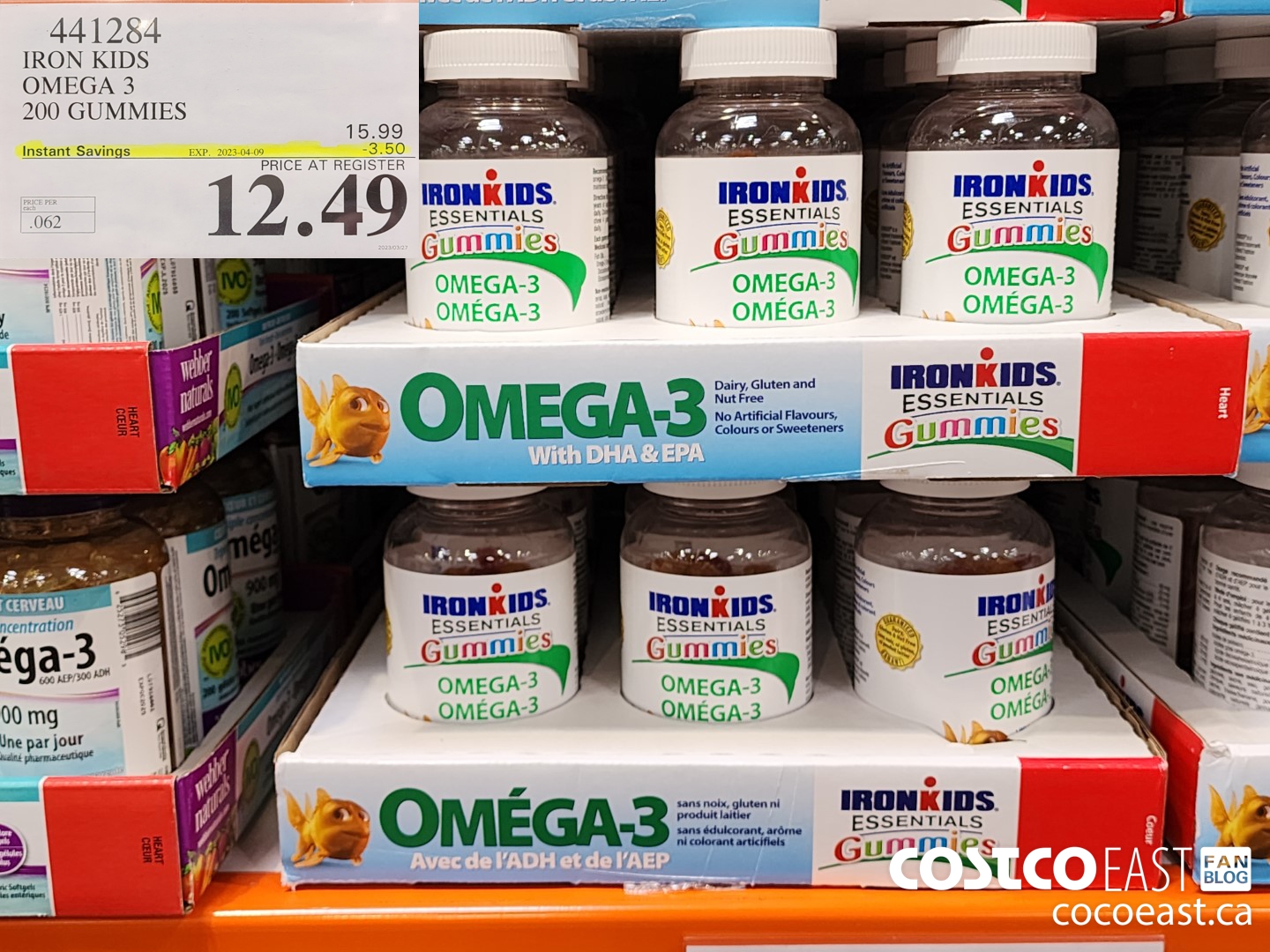 441284 IRON KIDS OMEGA 3 200 GUMMIES ($3.50 INSTANT SAVINGS EXPIRES ON 2023-04-09) $12.49