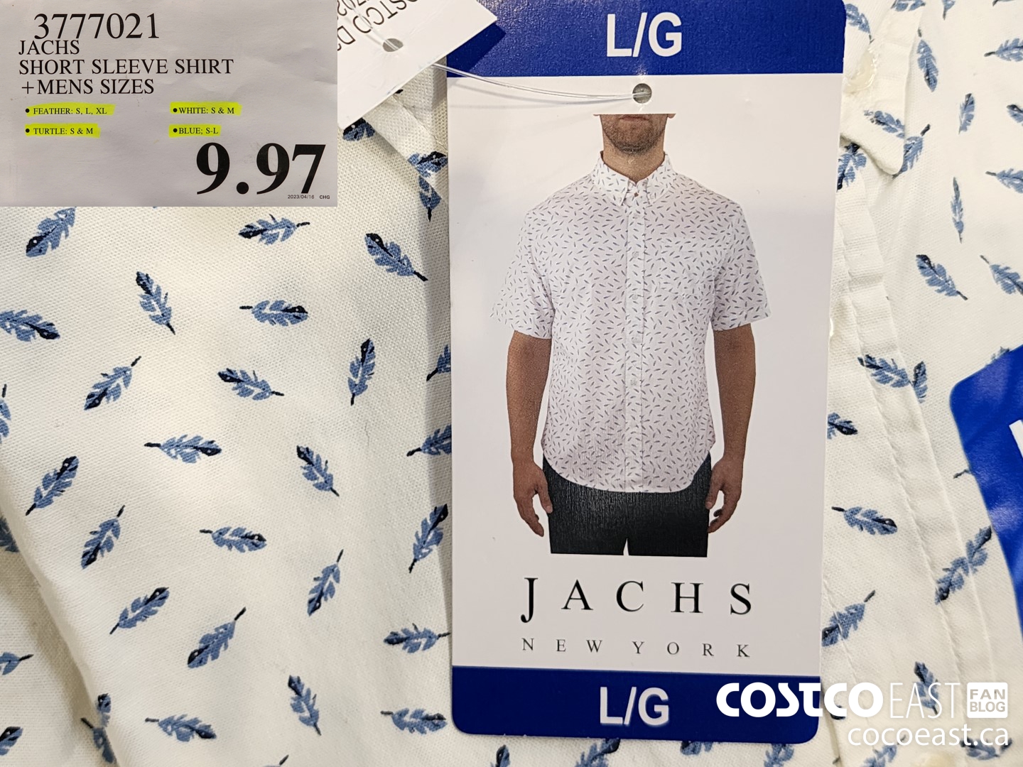 3777021 JACHS SHORT SLEEVE SHIRT +MENS SIZES $9.97