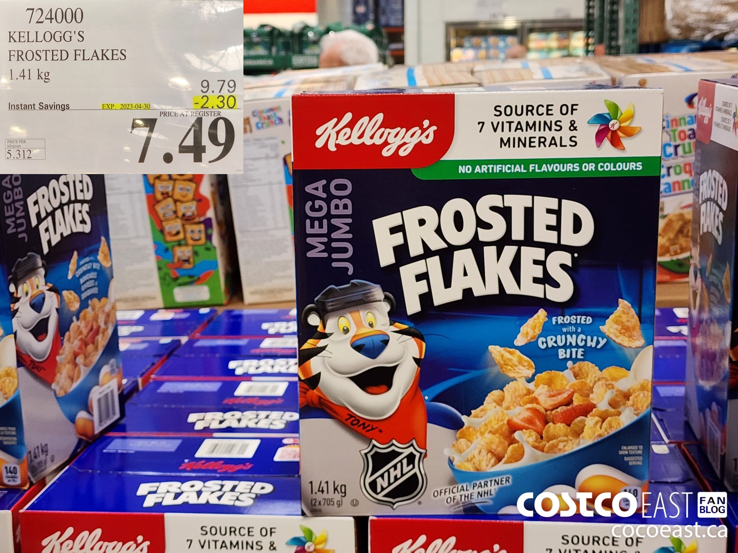 724000 KELLOGG'S FROSTED FLAKES 1.41 kg ($2.30 INSTANT SAVINGS EXPIRES ON 2023-04-30) $7.49
