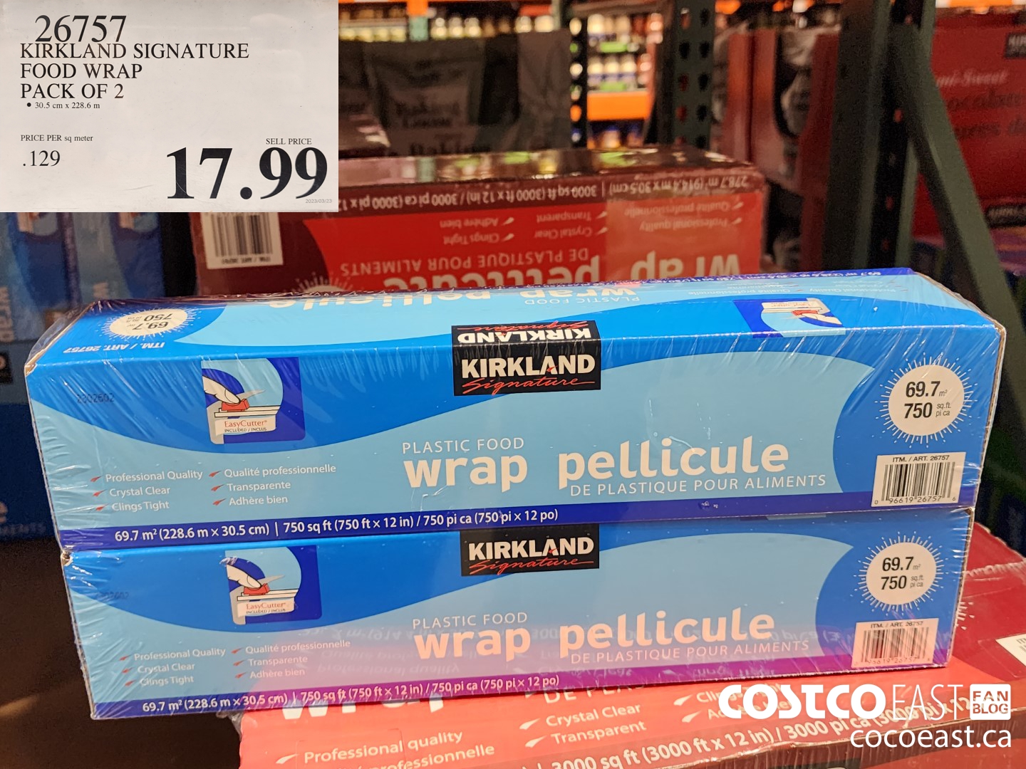 26757 KIRKLAND SIGNATURE FOOD WRAP PACK OF 2 $17.99