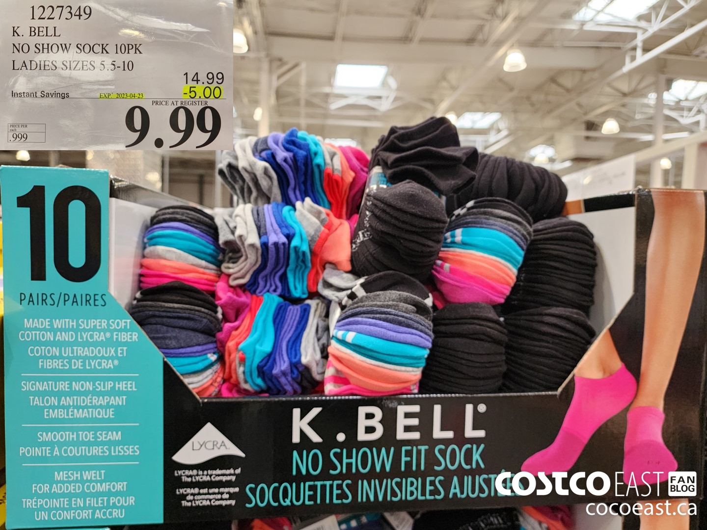 1227349 K. BELL NO SHOW SOCK 10PK LADIES SIZES 5.5-10 ($5.00 INSTANT SAVINGS EXPIRES ON 2023-04-23) $9.99