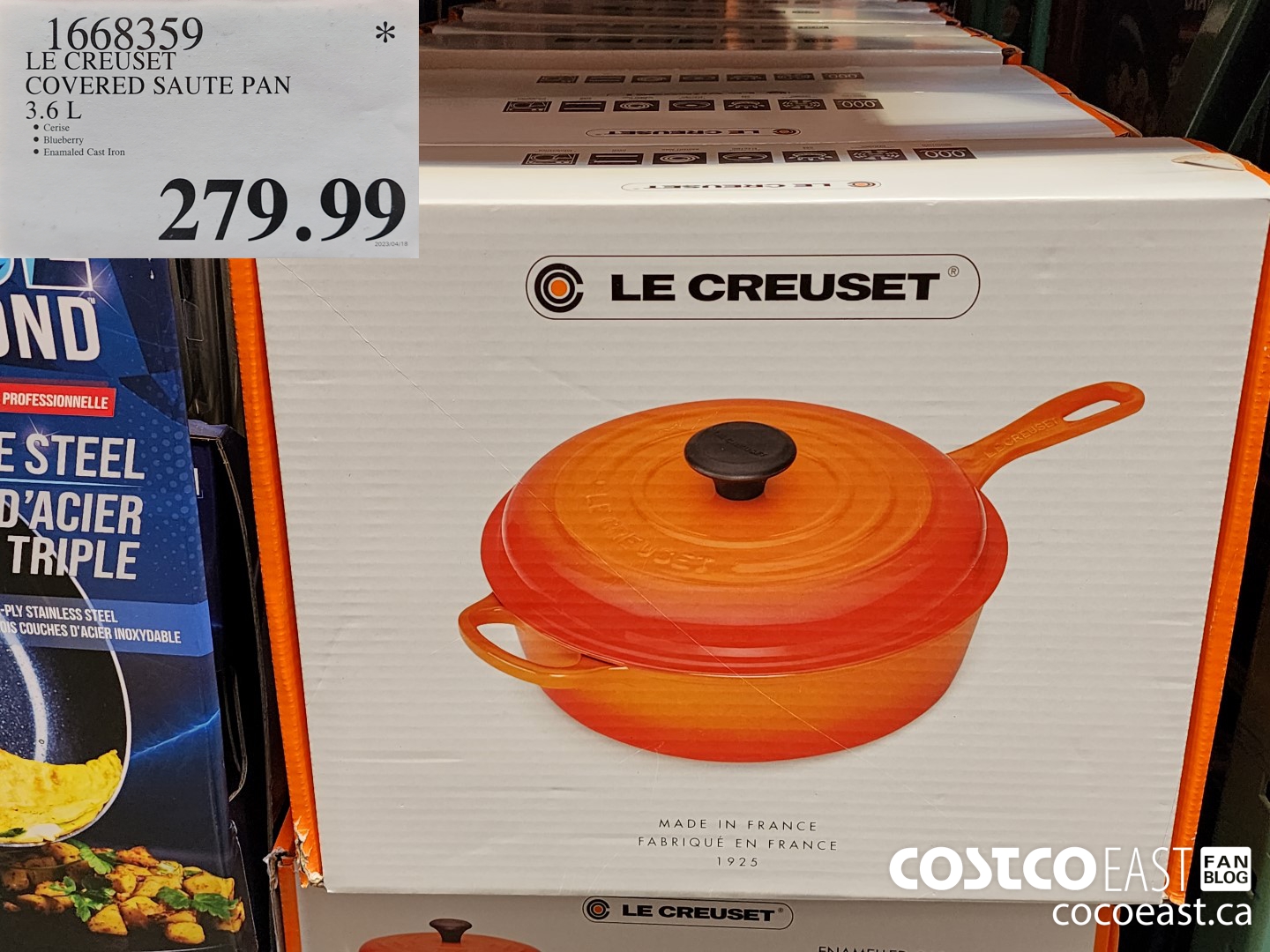 1668359 LE CREUSET COVERED SAUTE PAN 3.6L $279.99