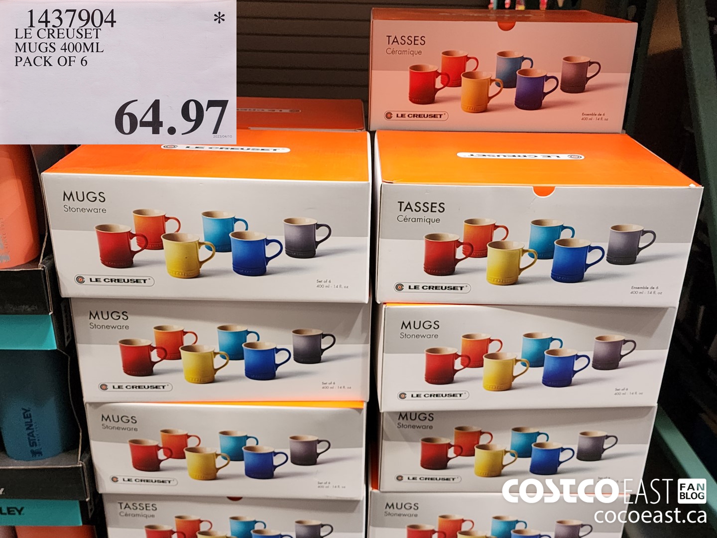 1437904 LE CREUSET MUGS 400ML PACK OF 6 $64.97