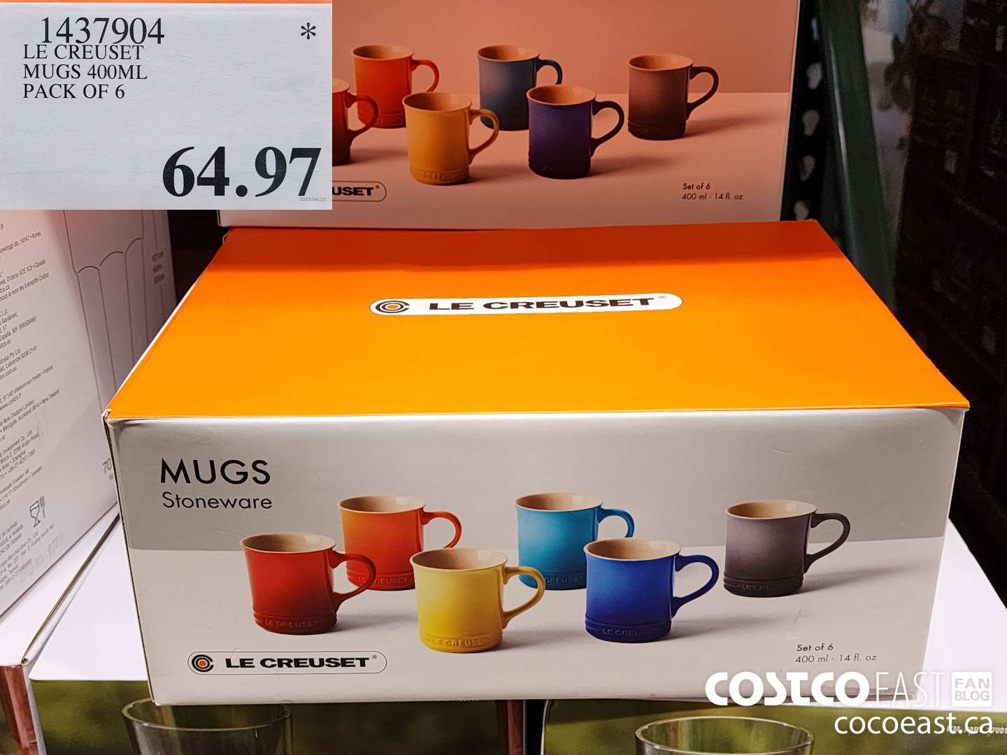 1437904 LE CREUSET MUGS 400ML PACK OF 6 $64.97