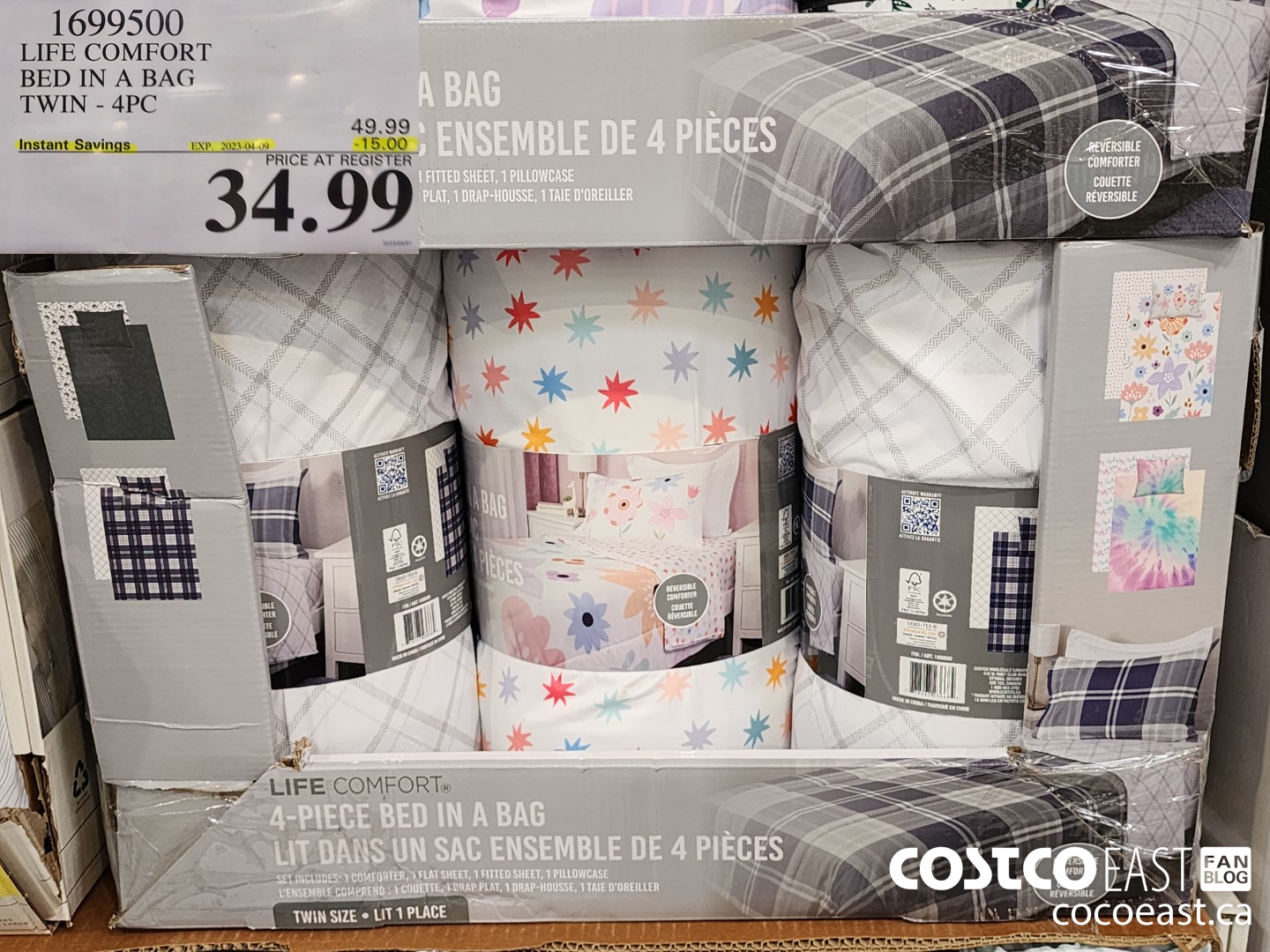 1699500 LIFE COMFORT BED IN A BAG TWIN - 4PC ($15.00 INSTANT SAVINGS EXPIRES ON 2023-04-09) $34.99