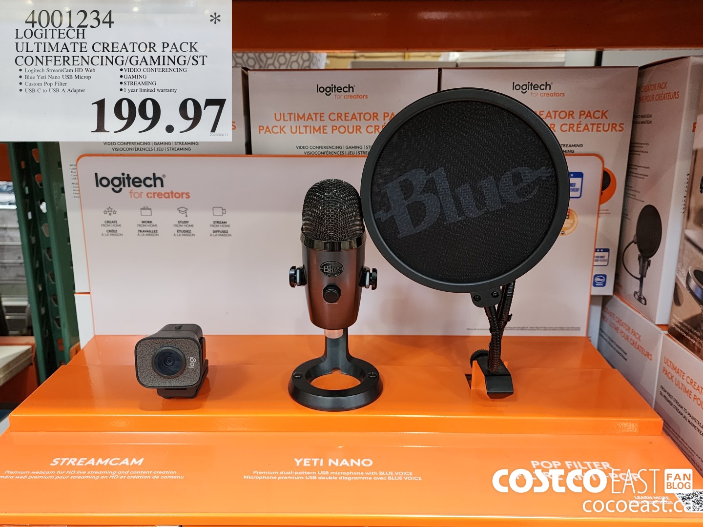 4001234 LOGITECH ULTIMATE CREATOR PACK CONFERENCING/GAMING/ST $199.97