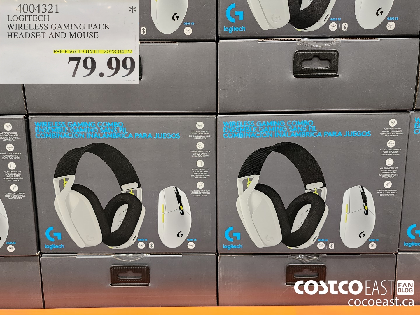 4004321 LOGITECH WIRELESS GAMING PACK HEADSET AND MOUSE $79.99