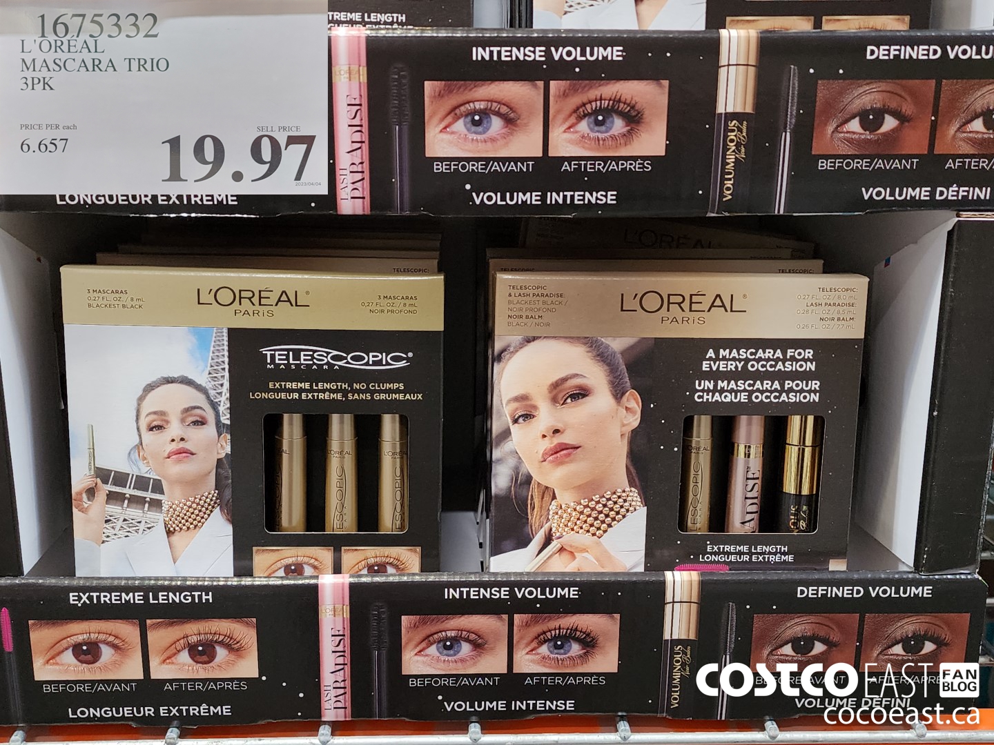 1675332 L'OREAL MASCARA TRIO 3PK $19.97