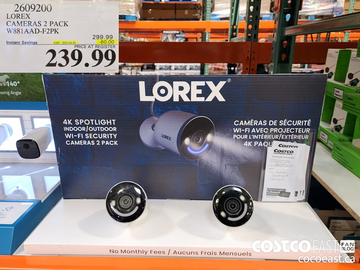 2609200 LOREX CAMERAS 2 PACK W881AAD-F2PK ($60.00 INSTANT SAVINGS EXPIRES ON 2023-04-30) $239.99
