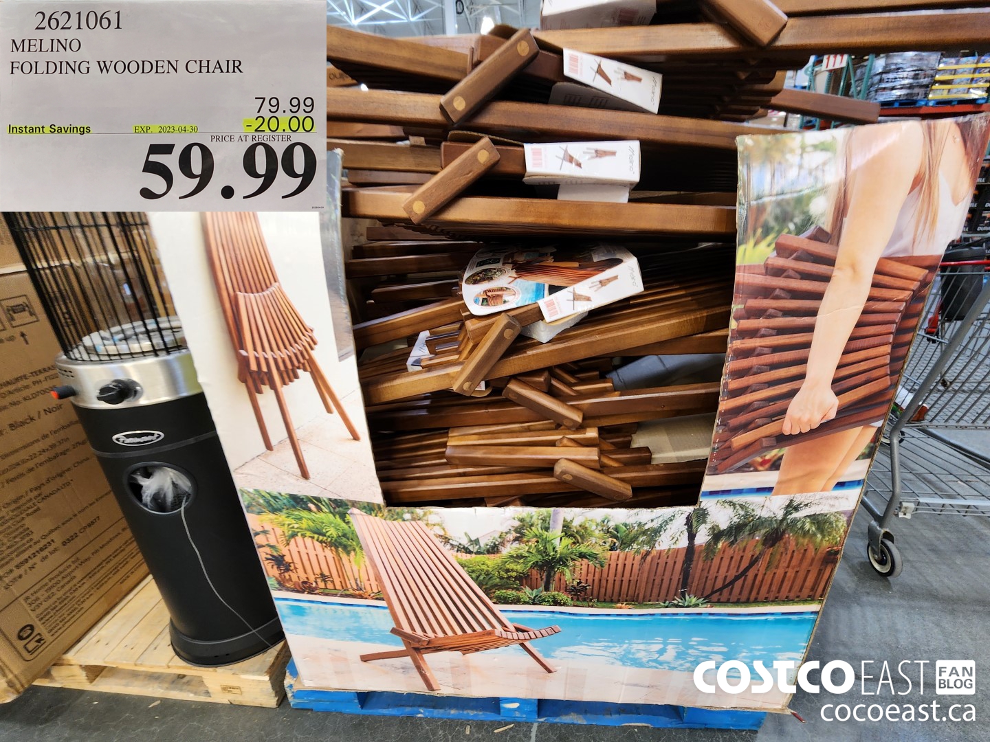 2621061 MELINO FOLDING WOODEN CHAIR ($20.00 INSTANT SAVINGS EXPIRES ON 2023-04-30) $59.99