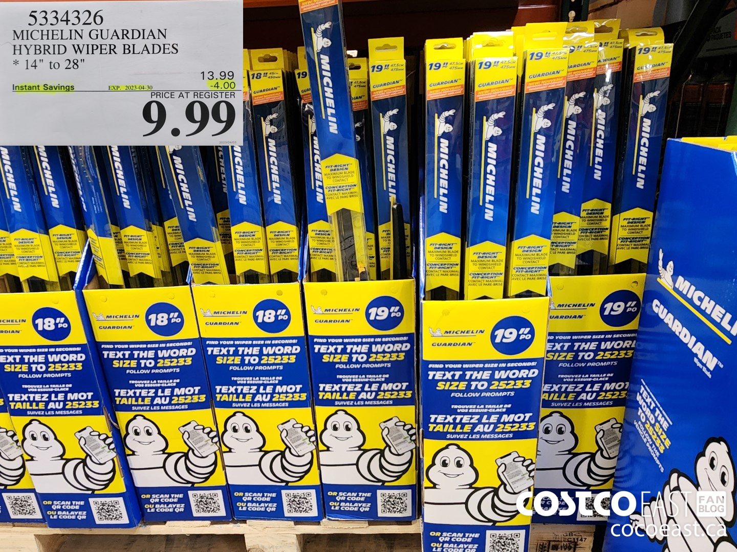 5334326 MICHELIN GUARDIAN HYBRID WIPER BLADES 14