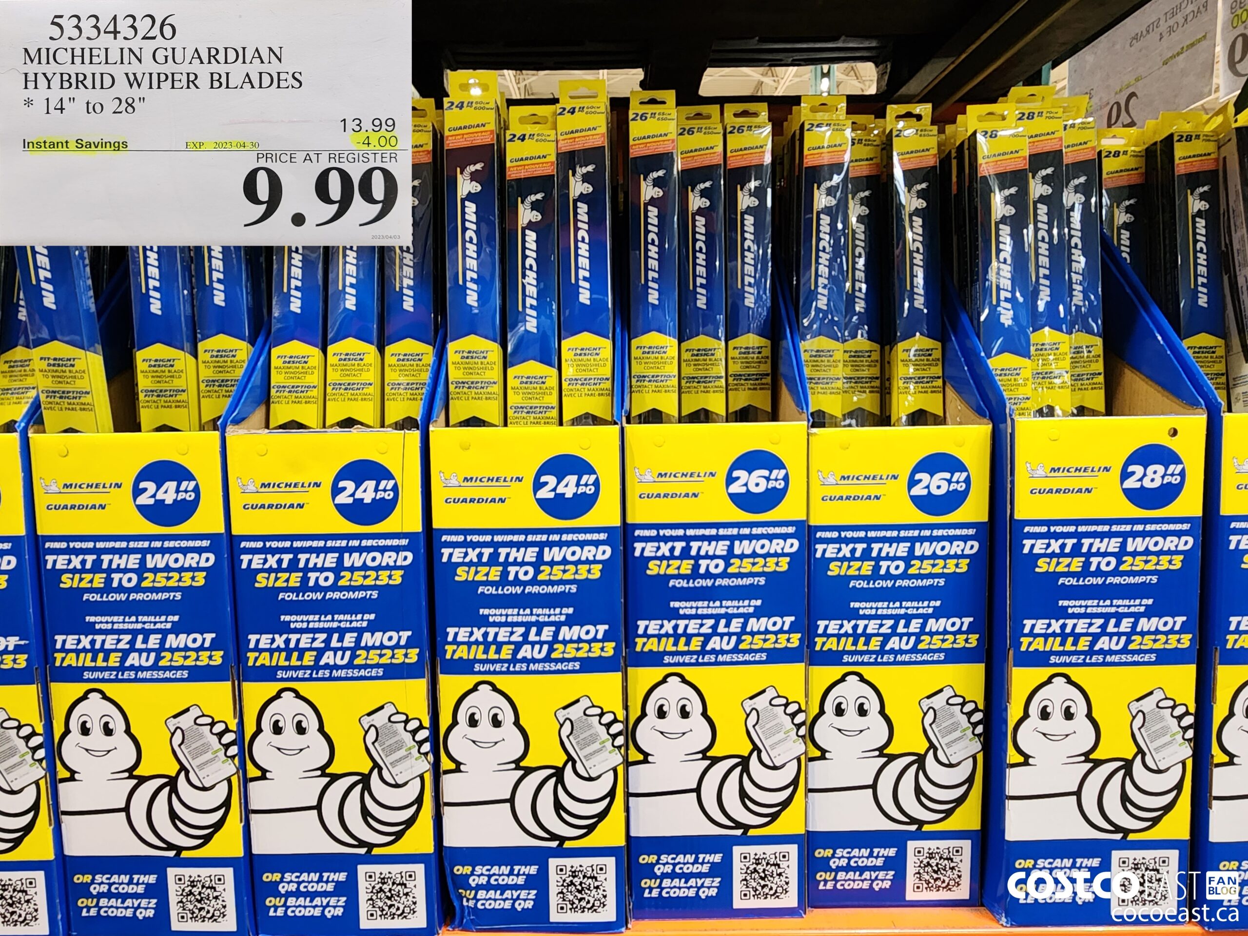 5334326 MICHELIN GUARDIAN HYBRID WIPER BLADES 14