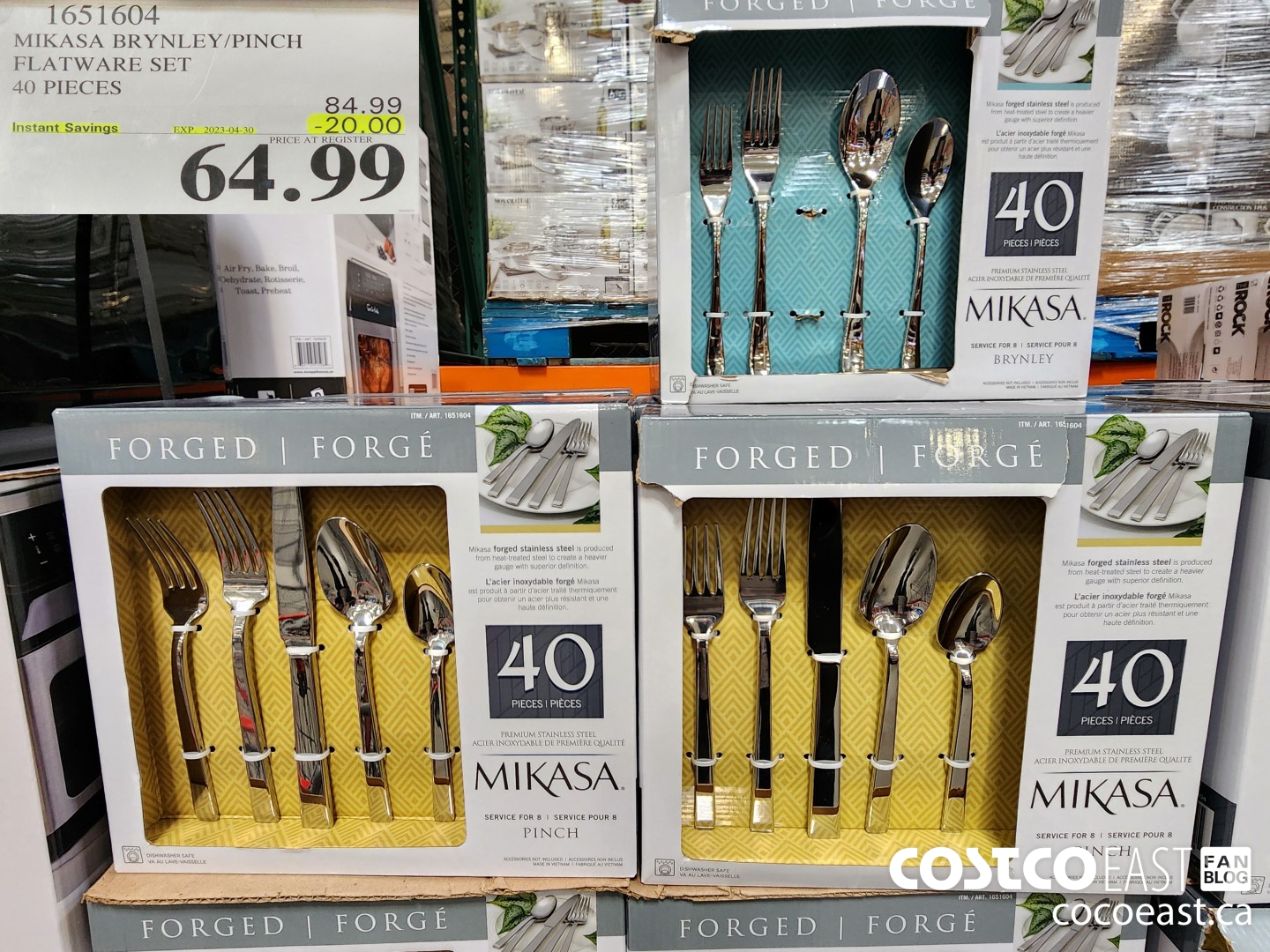 1651604 MIKASA BRYNLEY/PINCH FLATWARE SET 40 PIECES ($20.00 INSTANT SAVINGS EXPIRES ON 2023-04-30) $64.99