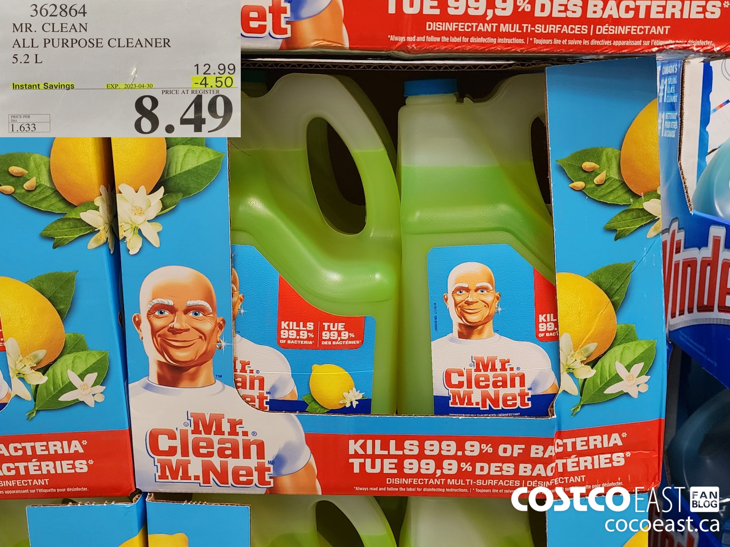 362864 MR. CLEAN ALL PURPOSE CLEANER 5.2 L ($4.50 INSTANT SAVINGS EXPIRES ON 2023-04-30) $8.49