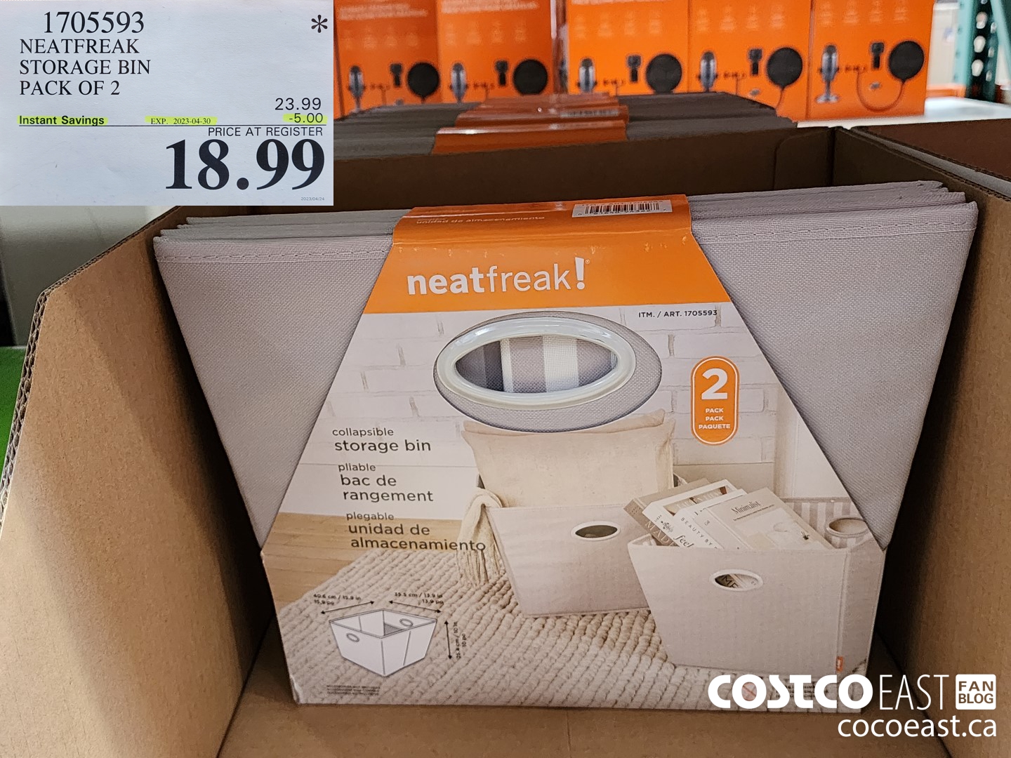 1705593 NEATFREAK STORAGE BIN PACK OF 2 ($5.00 INSTANT SAVINGS EXPIRES ON 2023-04-30) $18.99