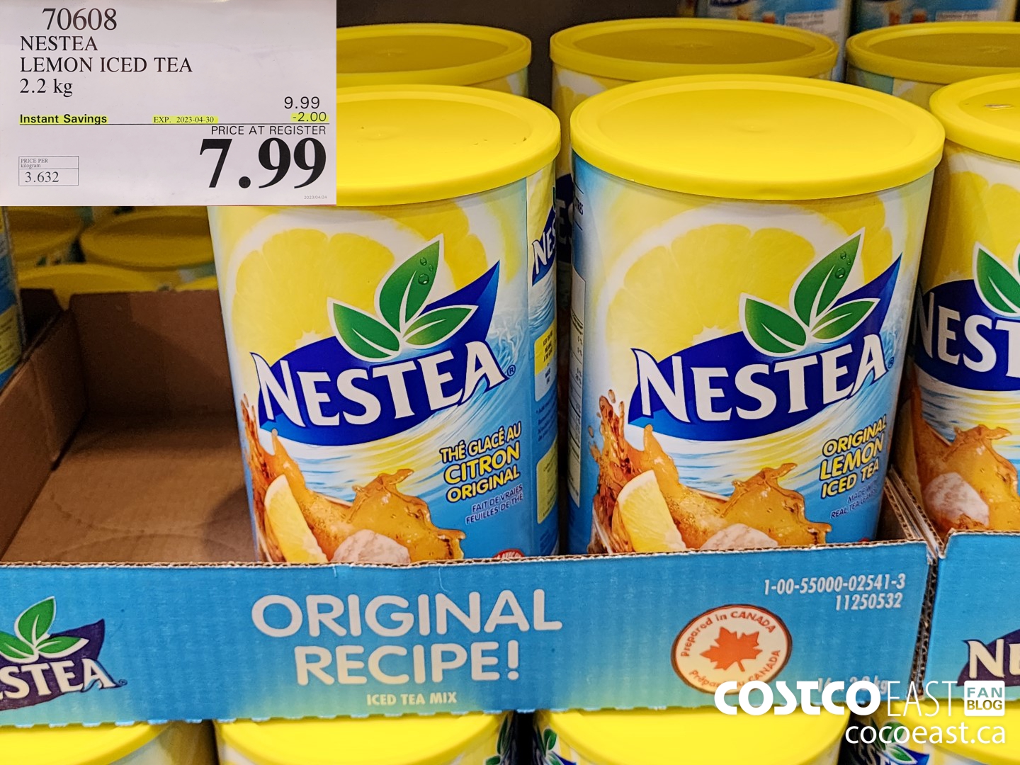 70608 NESTEA LEMON ICED TEA 2.2 KG ($2.00 INSTANT SAVINGS EXPIRES ON 2023-04-30) $7.99