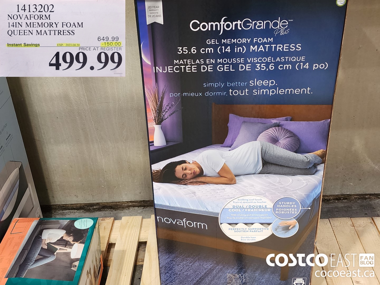 1413202 NOVAFORM 14IN MEMORY FOAM QUEEN MATTRESS ($150.00 INSTANT SAVINGS EXPIRES ON 2023-04-30) $499.99