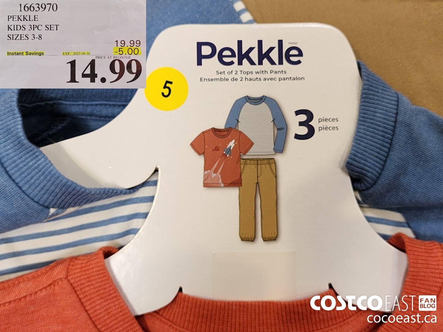 1663970 PEKKLE KIDS 3PC SET SIZES 3-8 ($5.00 INSTANT SAVINGS EXPIRES ON 2023-04-30) $14.99