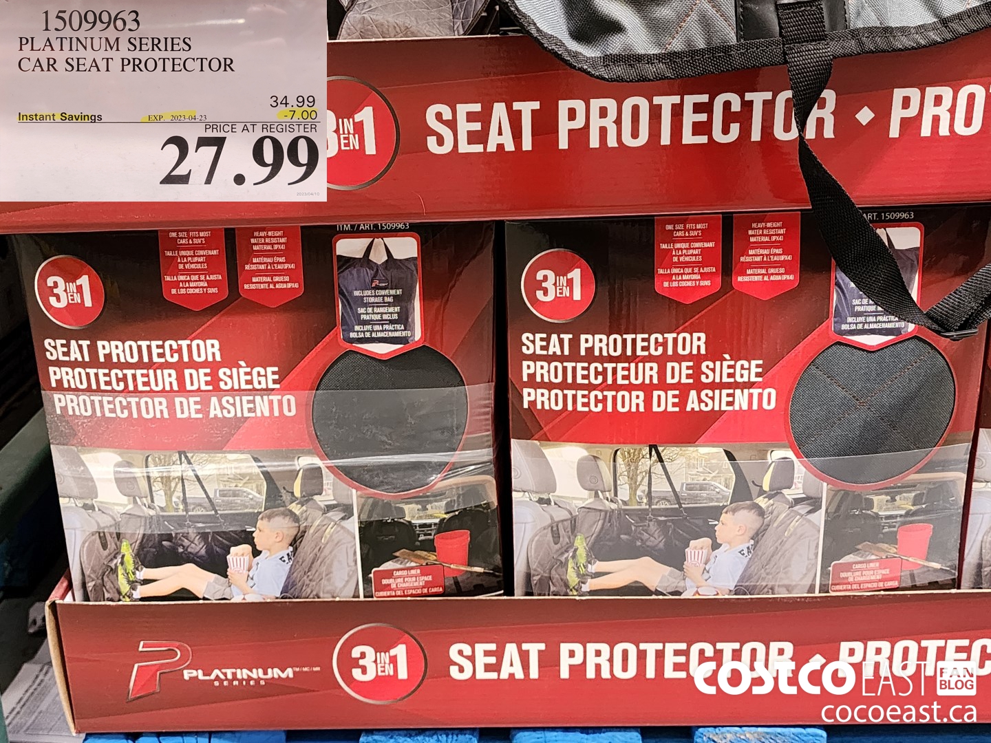 1509963 PLATINUM SERIES CAR SEAT PROTECTOR ($7.00 INSTANT SAVINGS EXPIRES ON 2023-04-23) $27.99