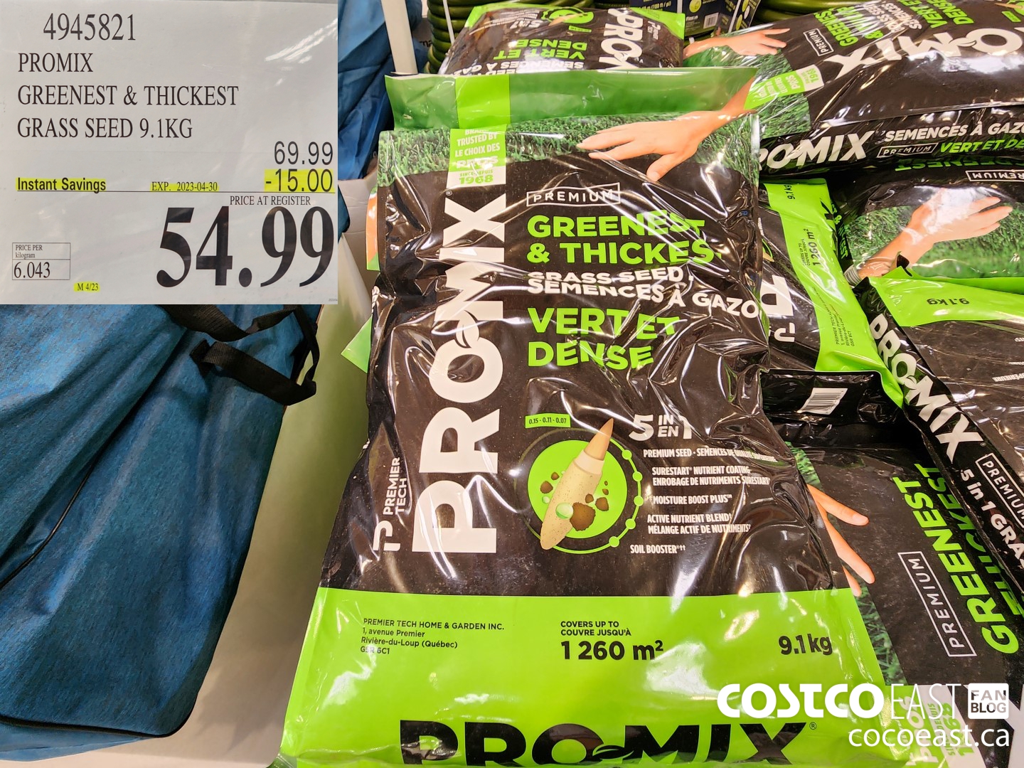 4945821 PROMIX GREENEST & THICKEST GRASS SEED 9.1KG ($15.00 INSTANT SAVINGS EXPIRES ON 2023-04-30) $54.99