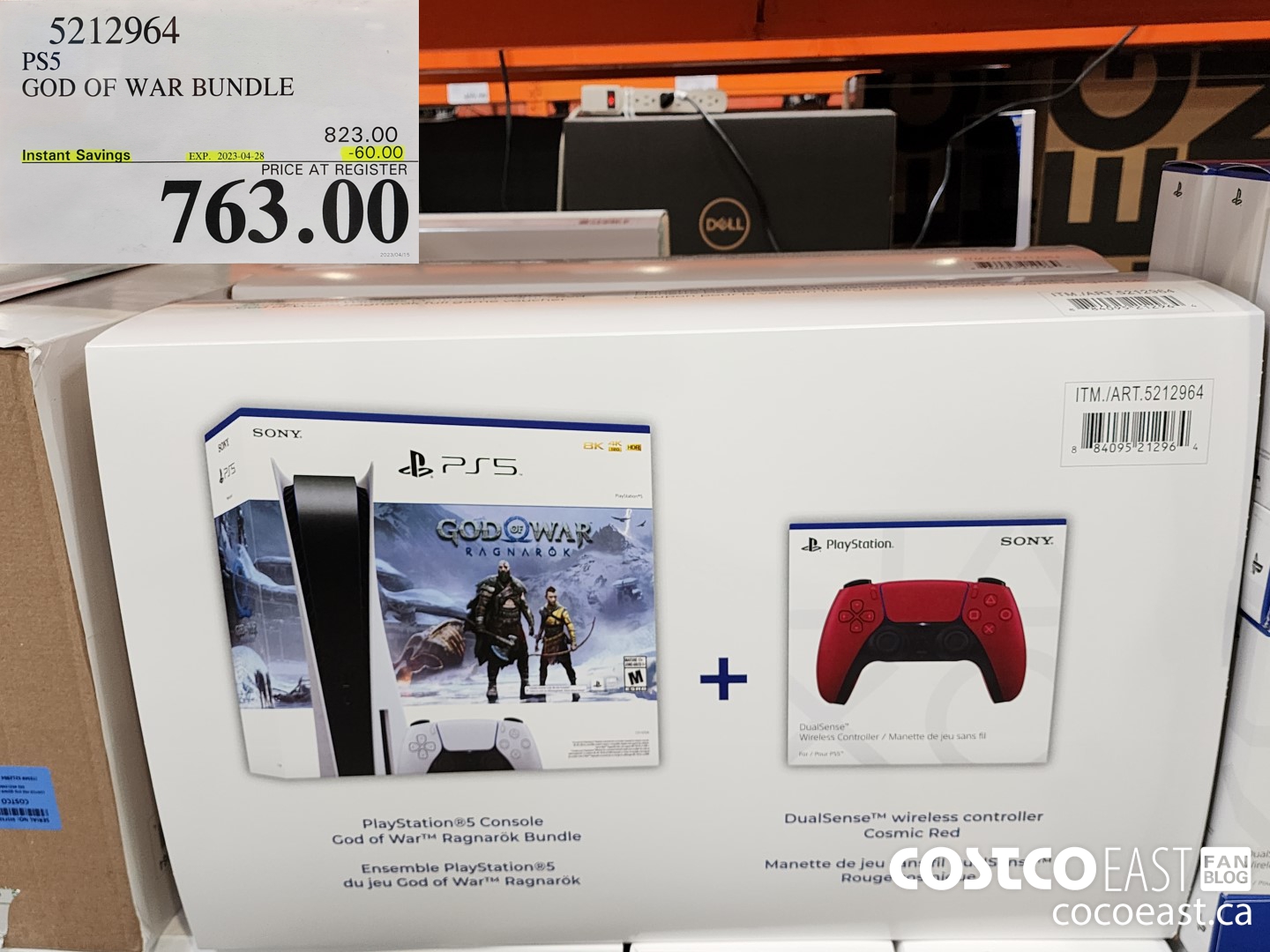 5212964 PS5 GOD OF WAR BUNDLE ($60.00 INSTANT SAVINGS EXPIRES ON 2023-04-28) $763.00